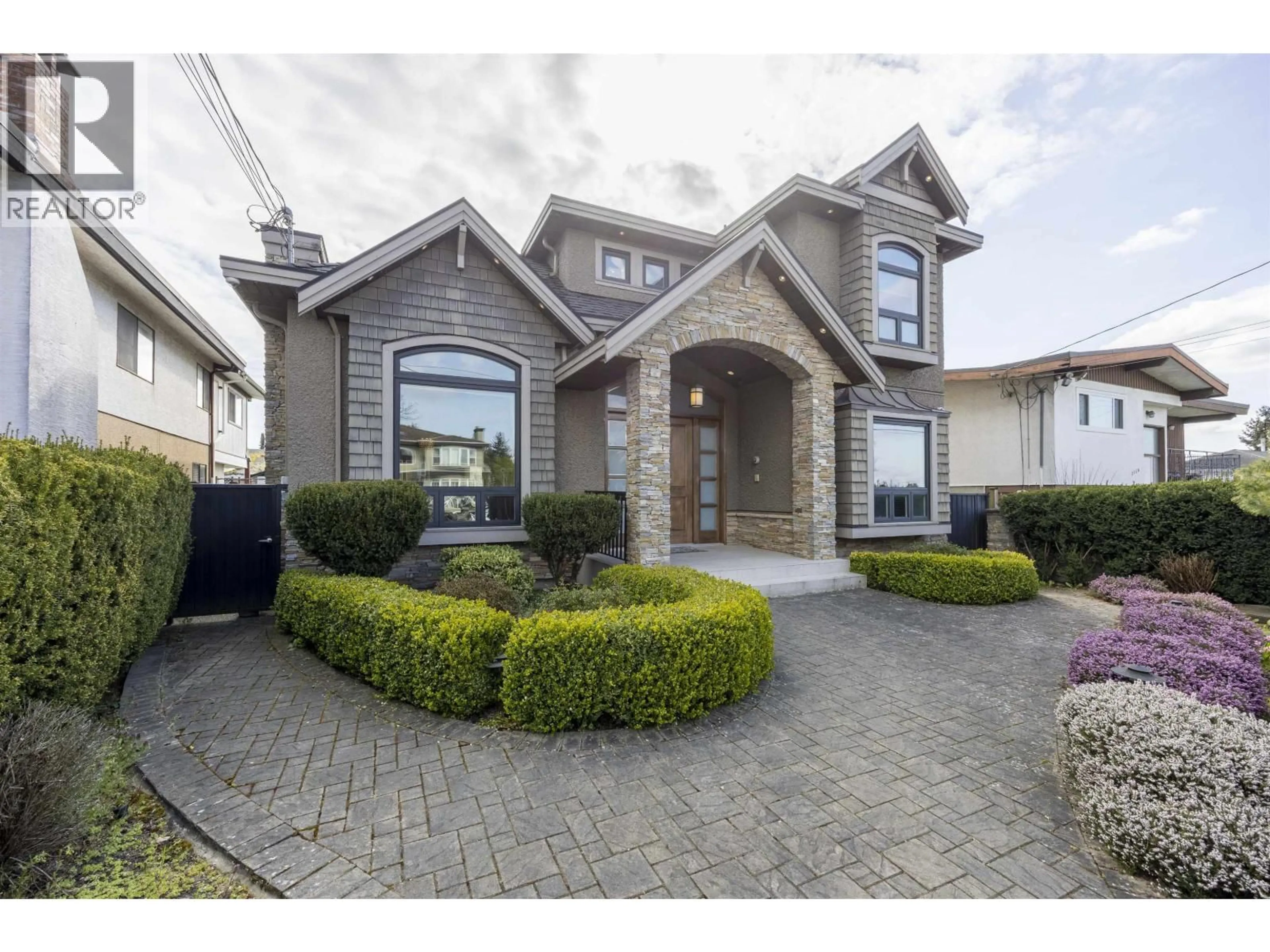 Home with brick exterior material, street for 7320 DOW AVENUE, Burnaby British Columbia V5J3X4