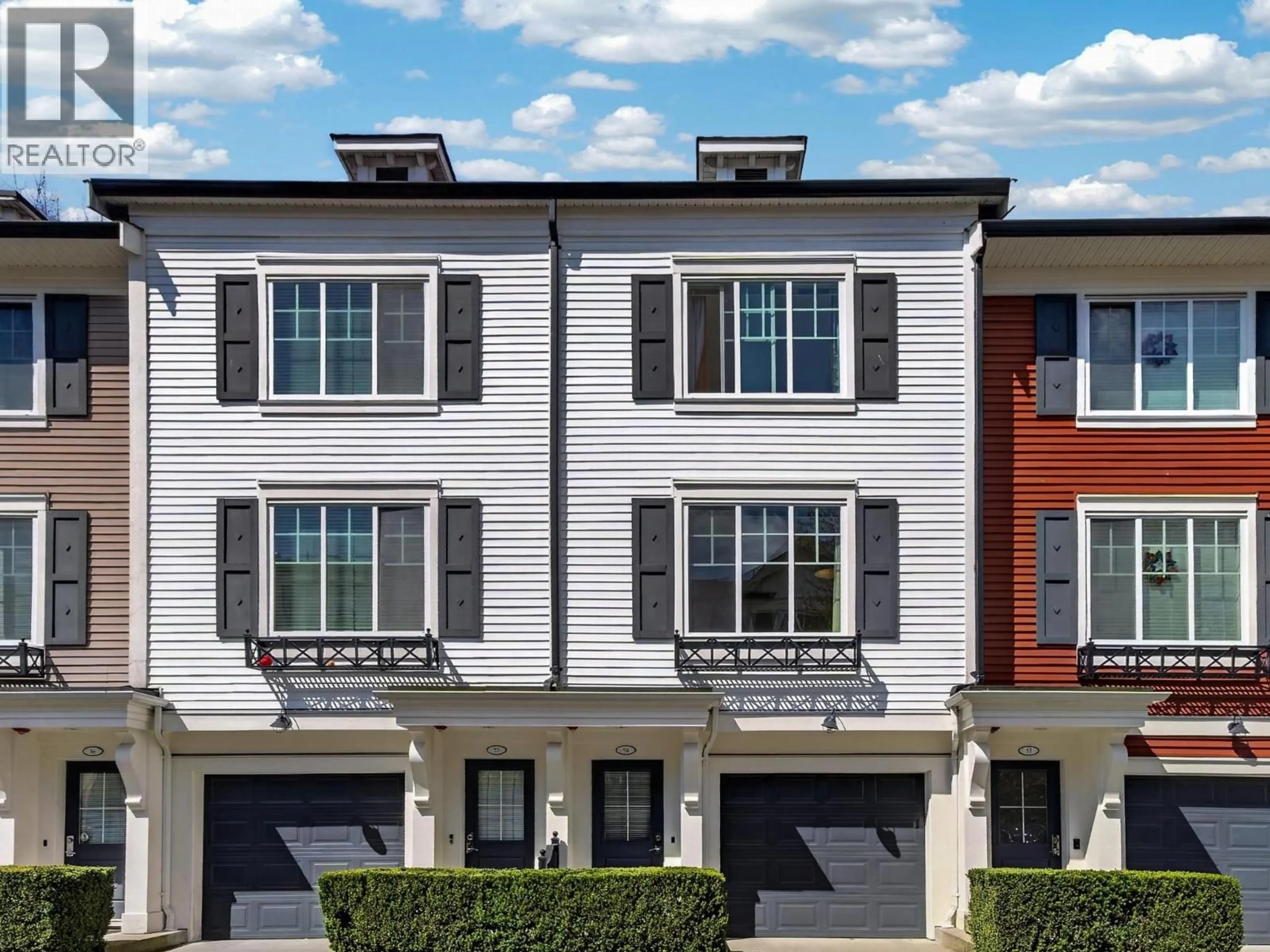 Home with vinyl exterior material, street for 54 - 3010 RIVERBEND DRIVE, Coquitlam British Columbia V3C0B8