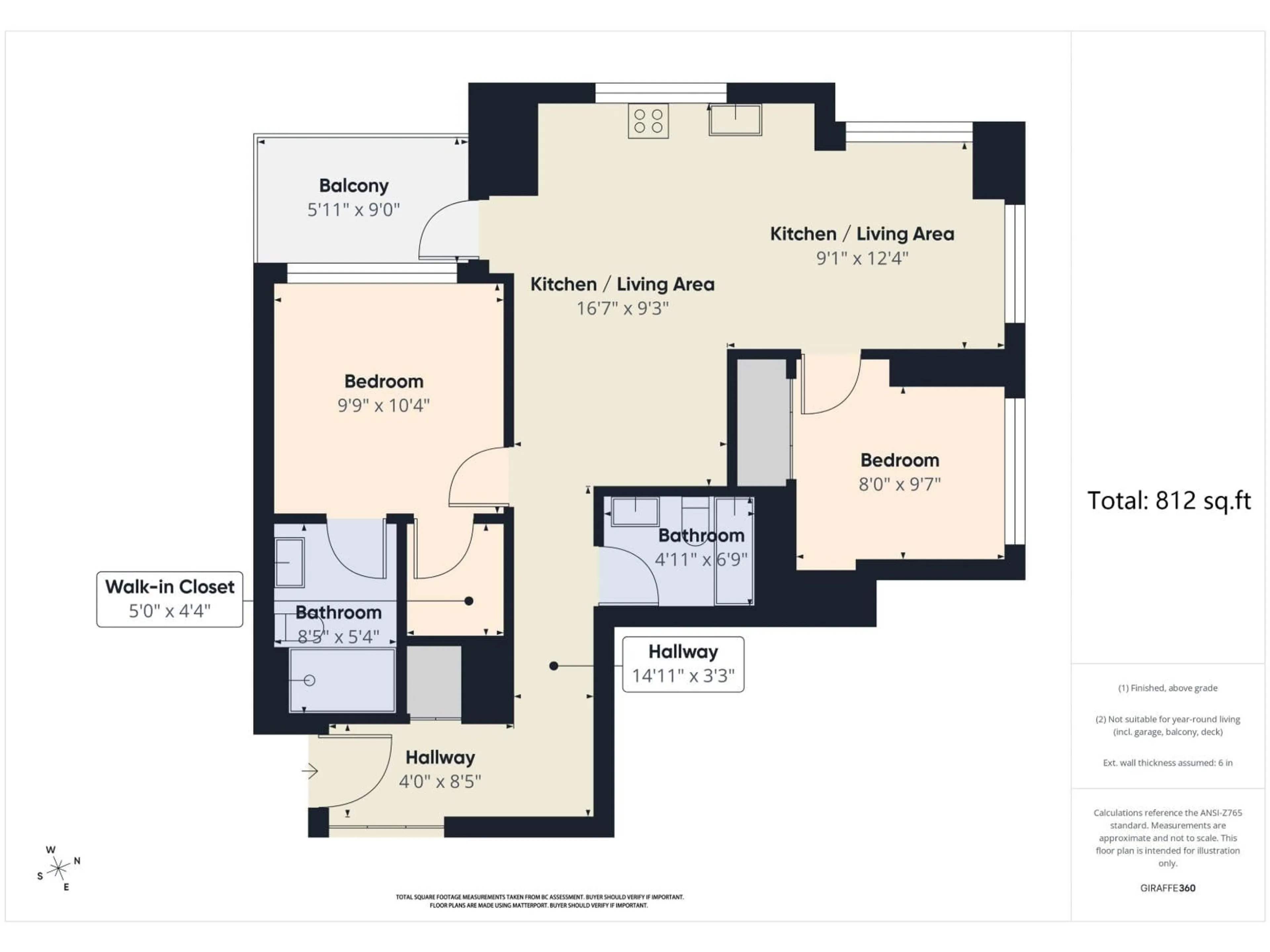 Floor plan for 2304 - 13745 GEORGE JUNCTON, Surrey British Columbia V3T0V8