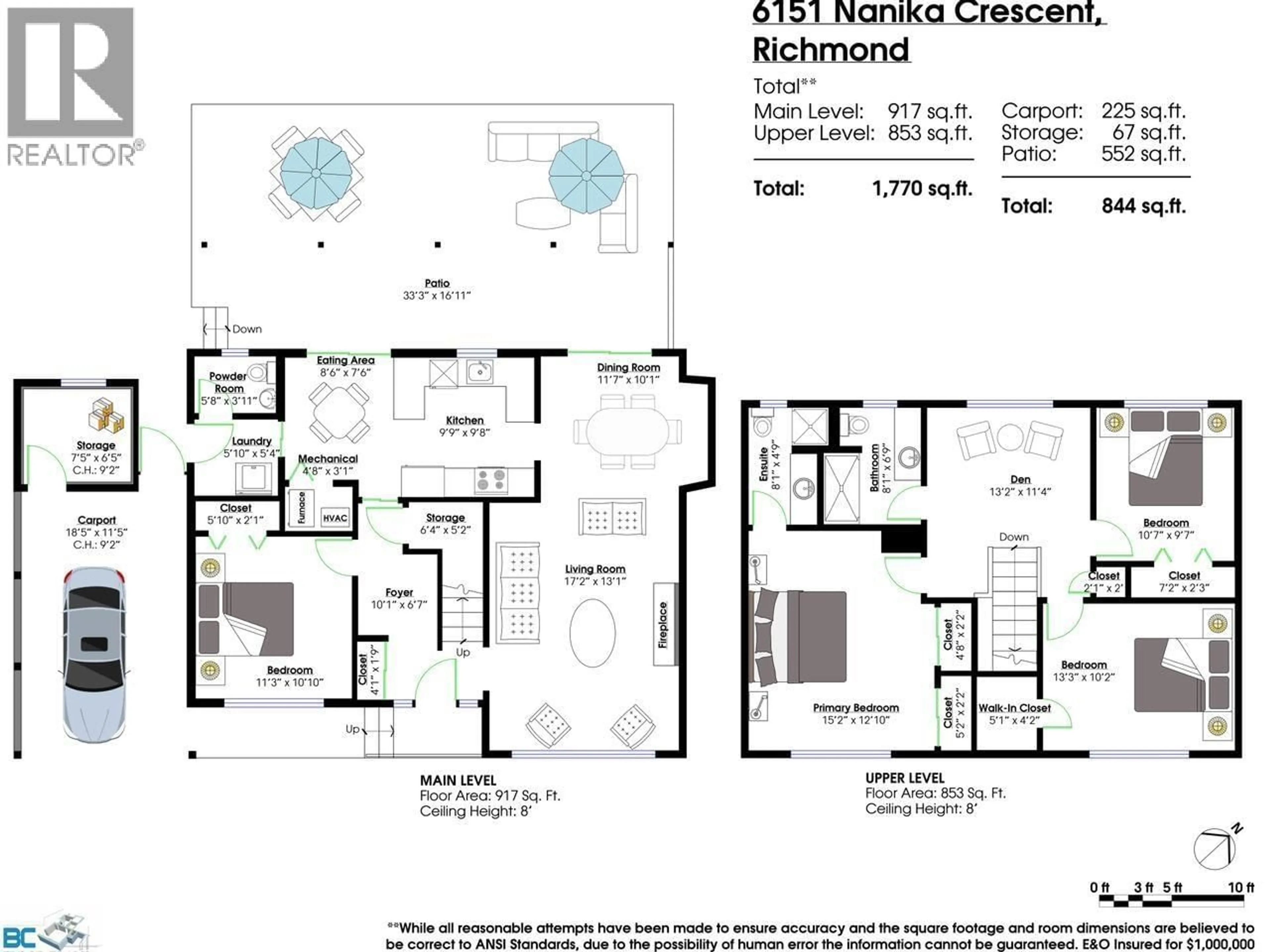 Floor plan for 6151 NANIKA CRESCENT, Richmond British Columbia V7C2W6