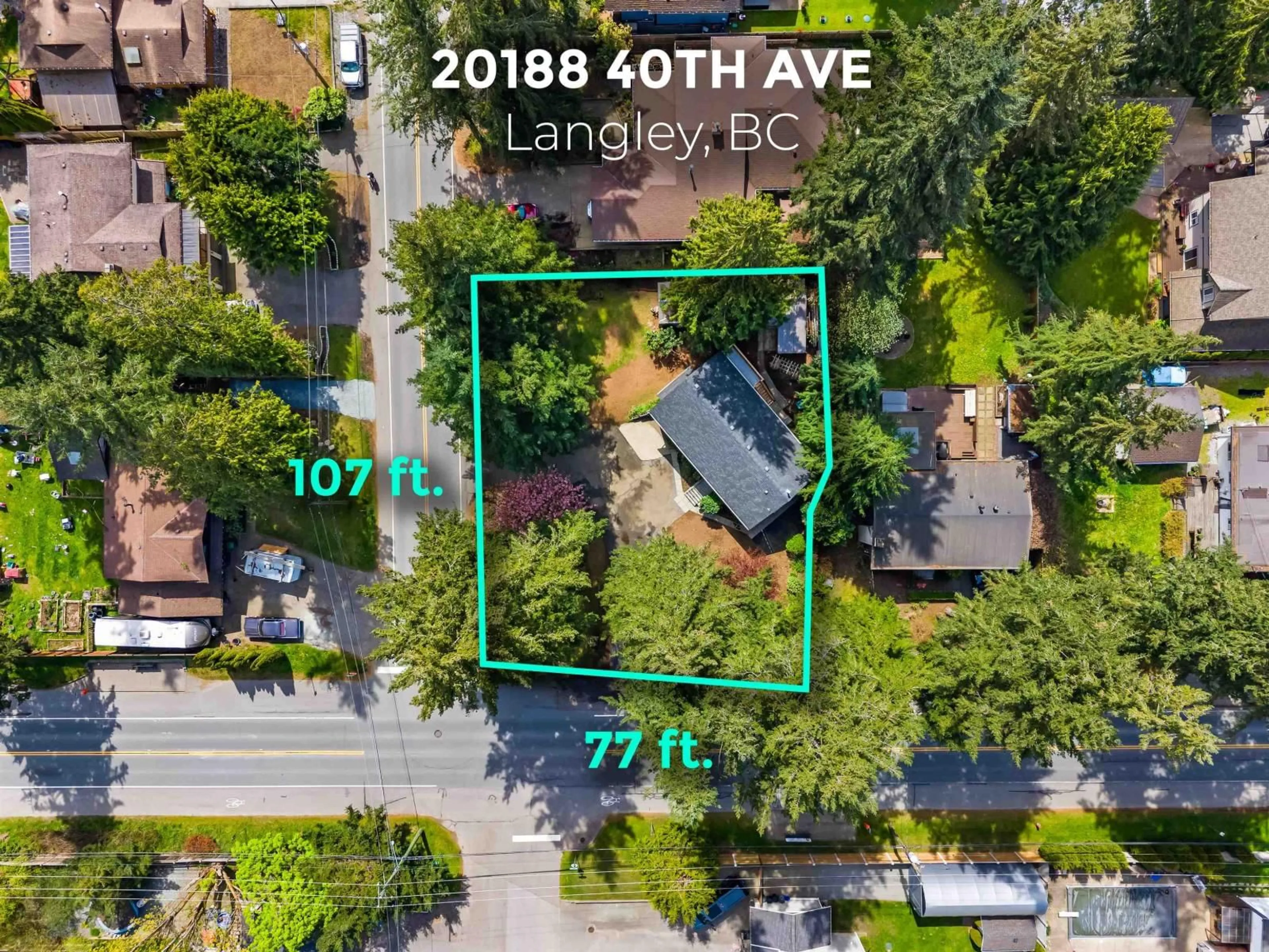 A pic from outside/outdoor area/front of a property/back of a property/a pic from drone, street for 20188 40 AVENUE, Langley British Columbia V3A2W5