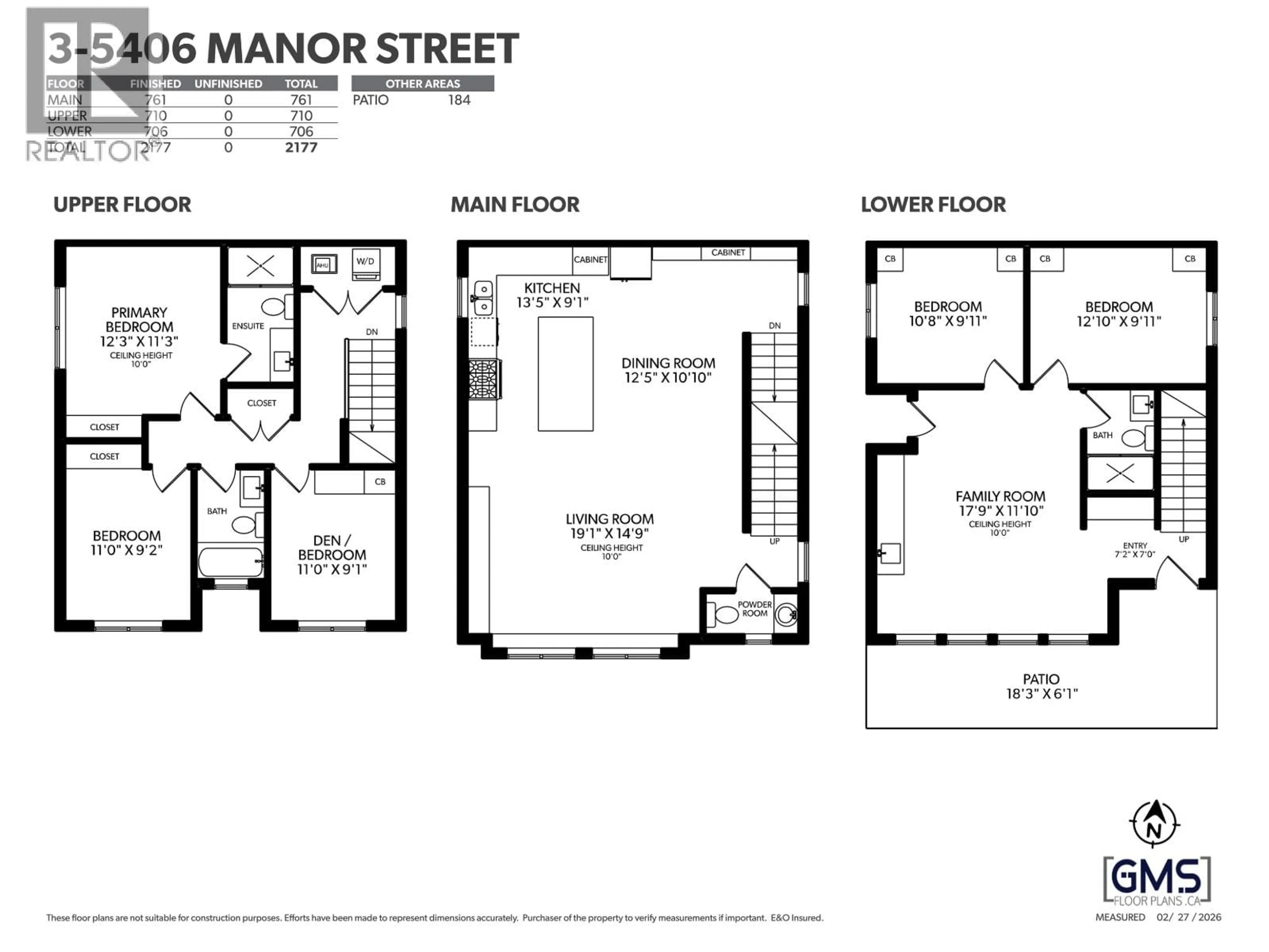 Floor plan for 3 - 5406 MANOR STREET, Burnaby British Columbia V5G1B7