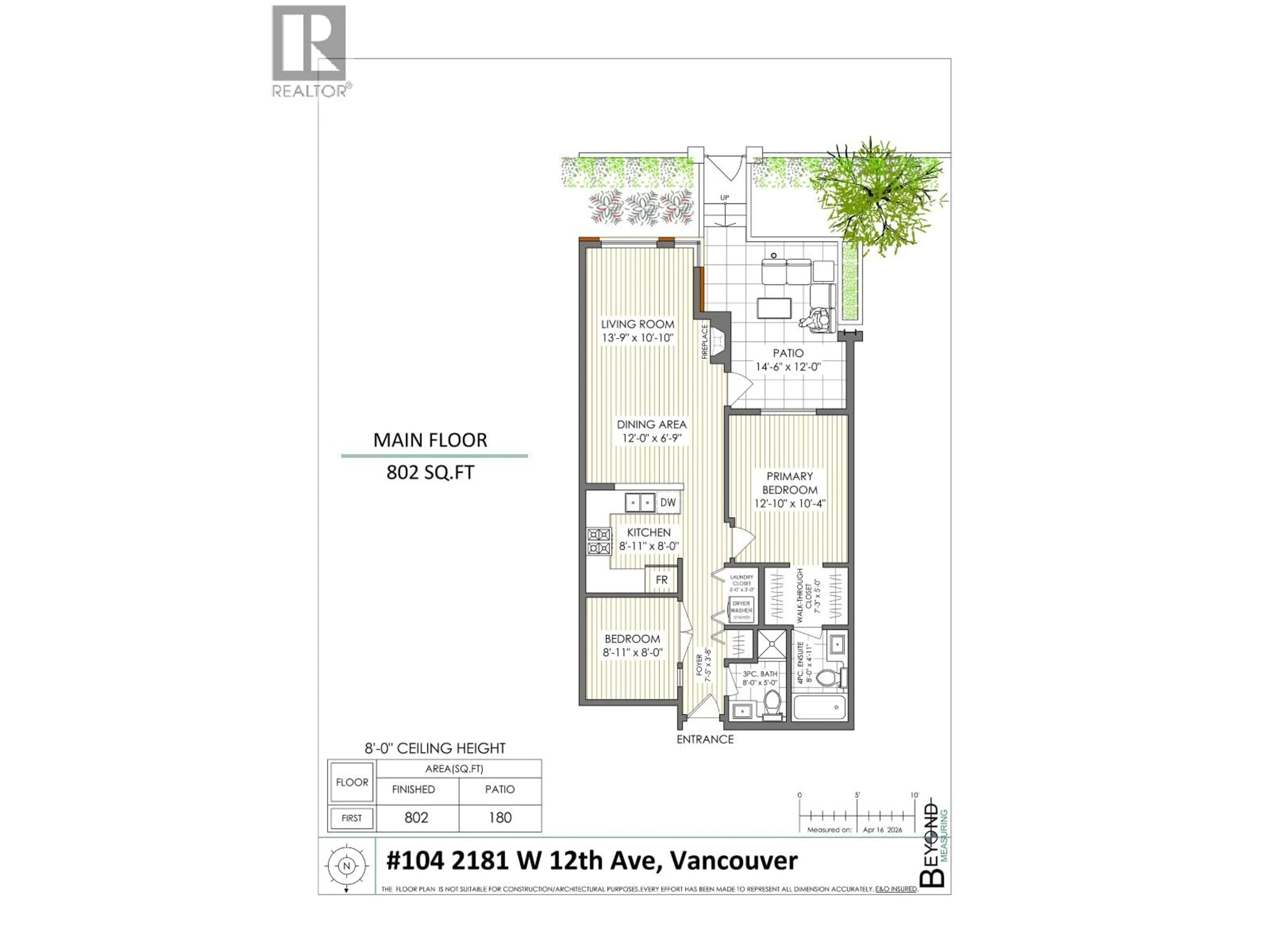 Floor plan for 104 - 2181 12TH AVENUE, Vancouver British Columbia V6K4S8