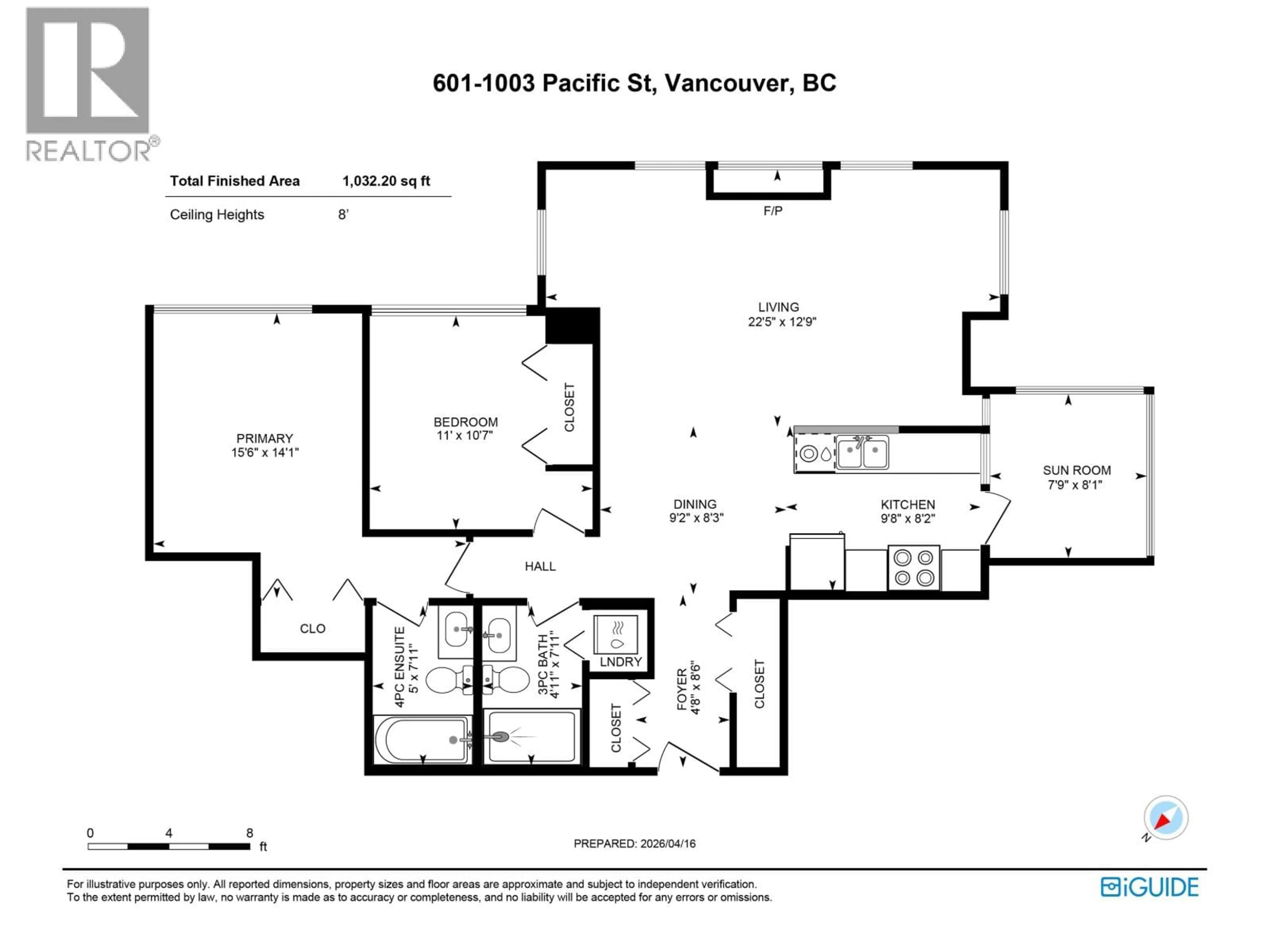 Floor plan for 601 - 1003 PACIFIC STREET, Vancouver British Columbia V6E4P2