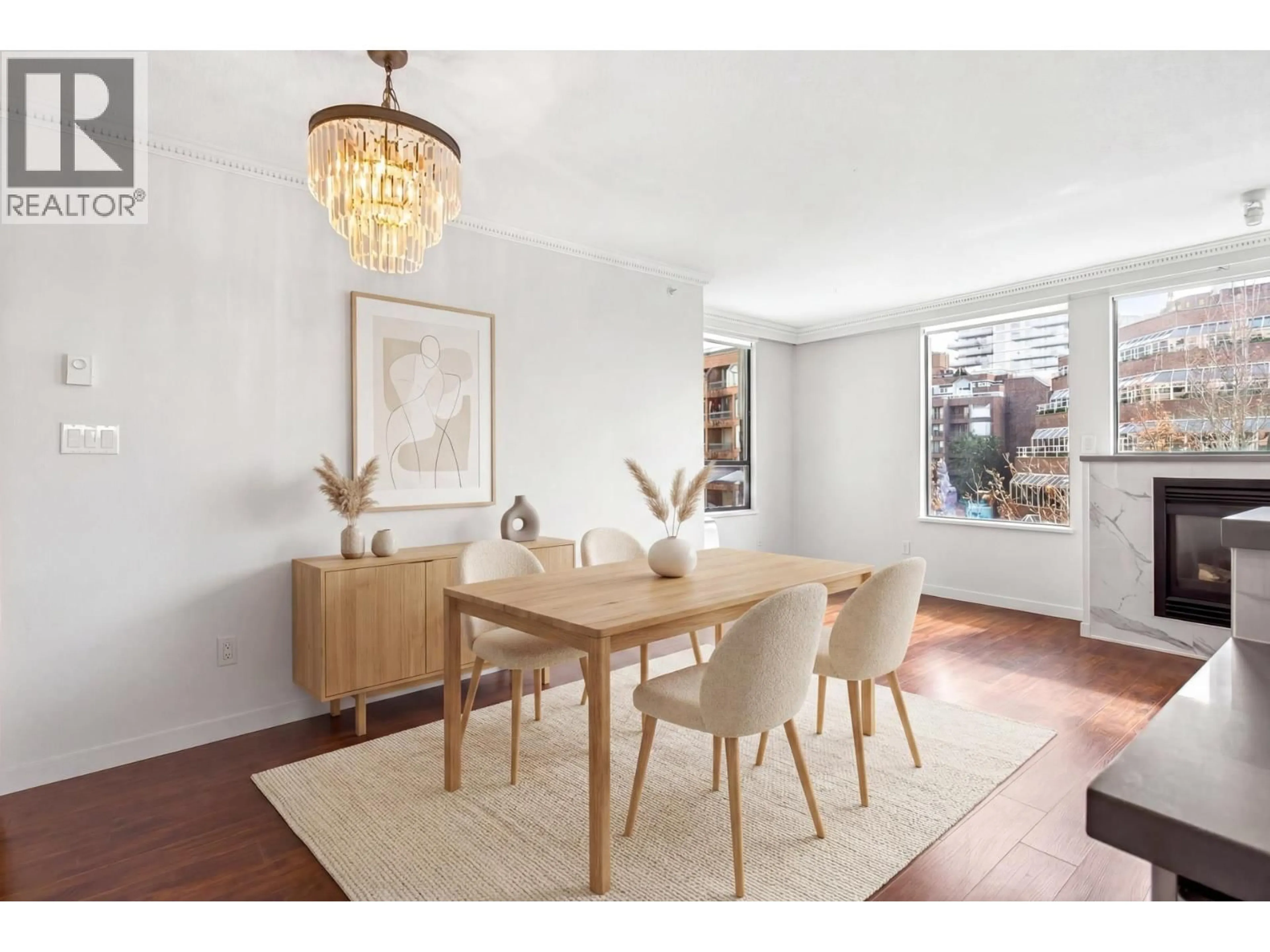 Dining room, wood/laminate floor for 601 - 1003 PACIFIC STREET, Vancouver British Columbia V6E4P2