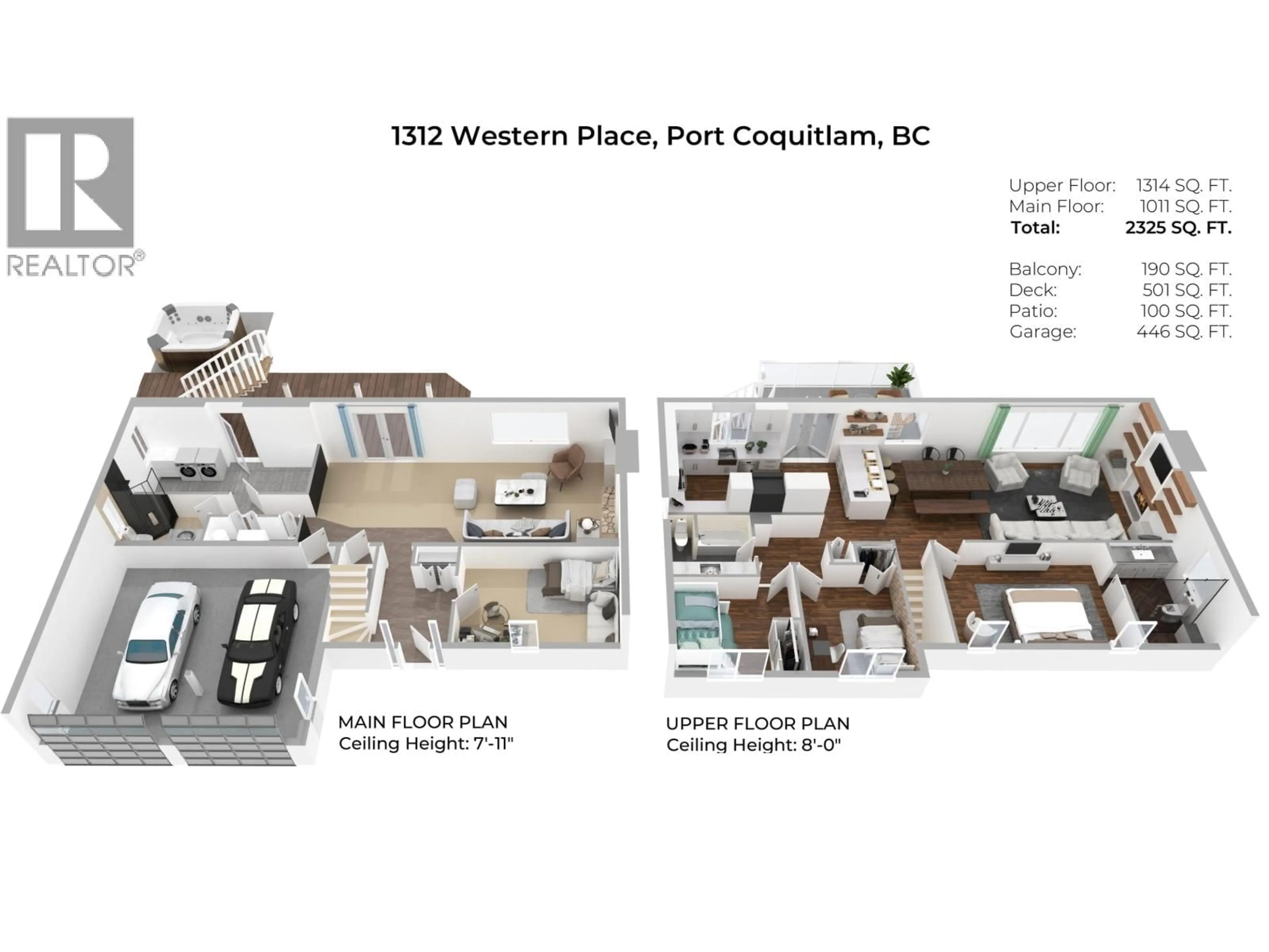 Floor plan for 1312 WESTERN PLACE, Port Coquitlam British Columbia V3C4J9
