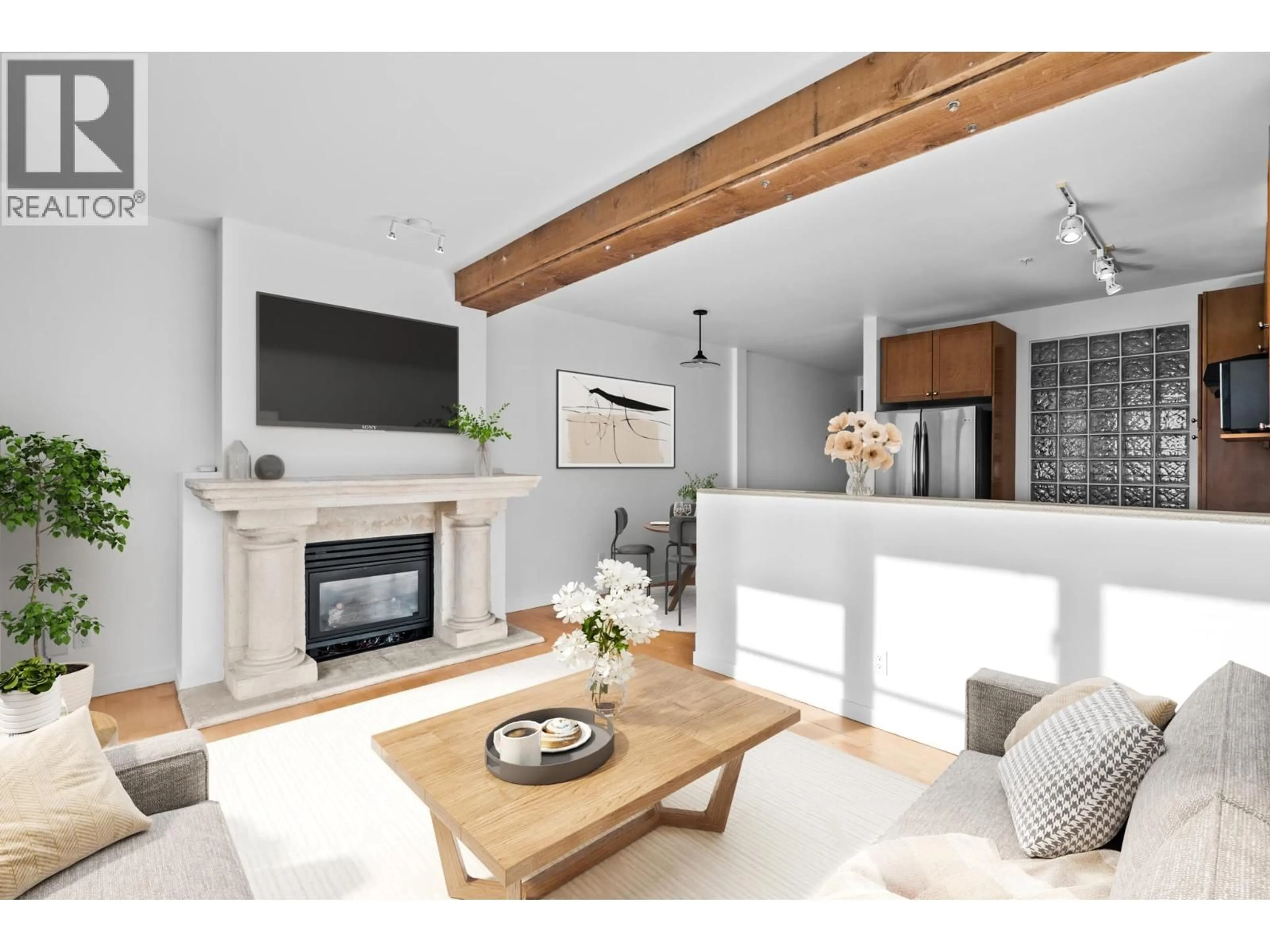 Living room with furniture, wood/laminate floor for 301 - 1238 HOMER STREET, Vancouver British Columbia V6B2Y5