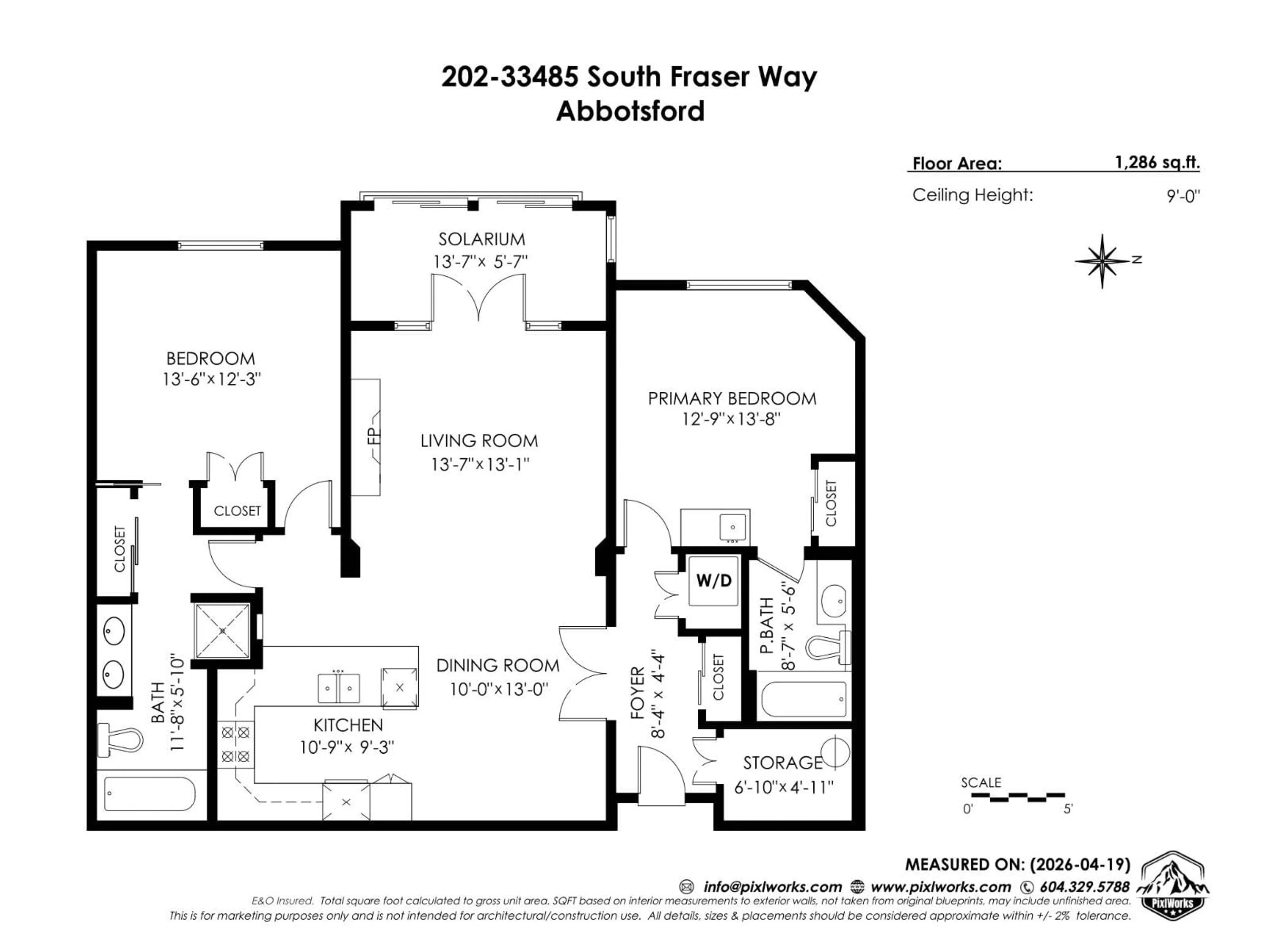 Floor plan for 202 - 33485 SOUTH FRASER WAY, Abbotsford British Columbia V2S8P9