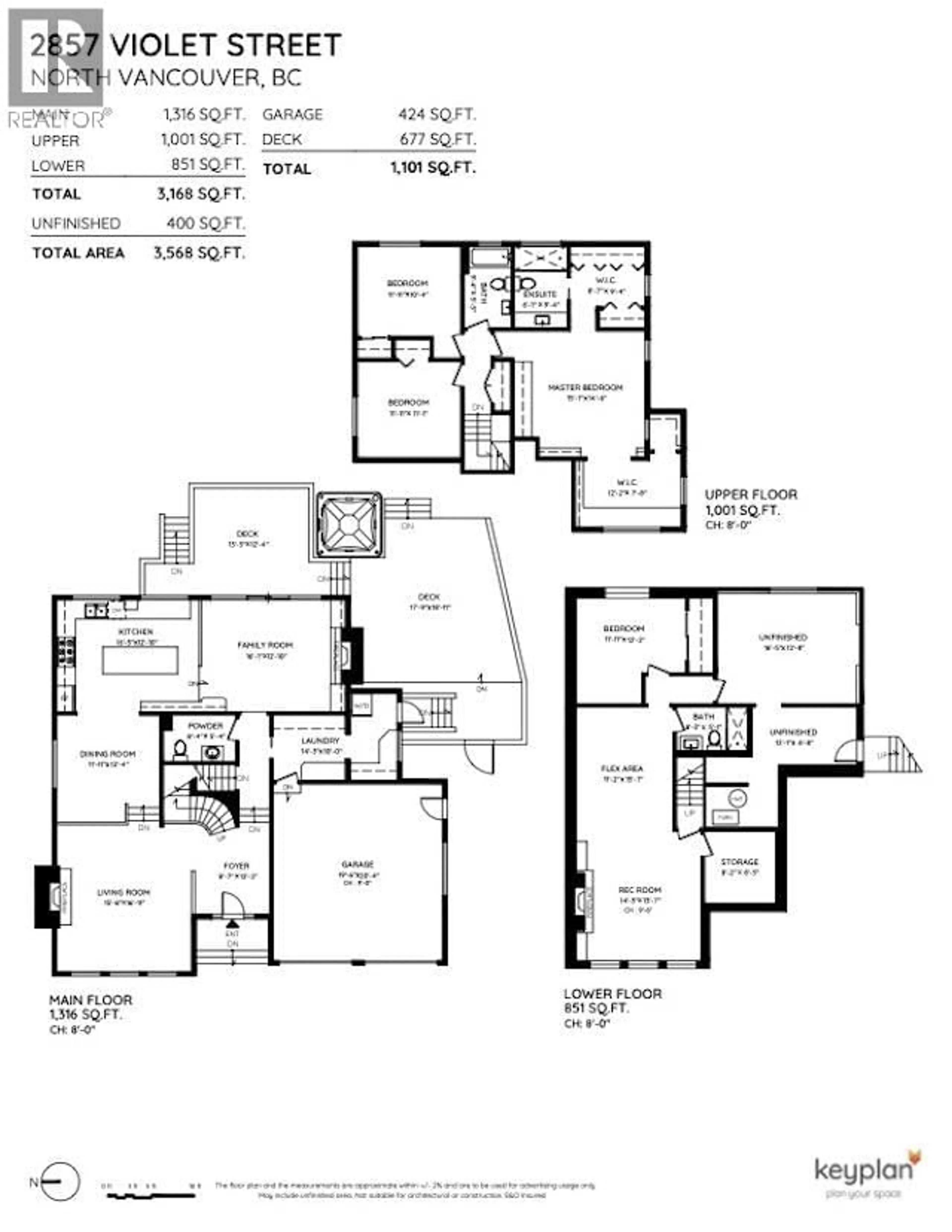 Floor plan for 2857 VIOLET STREET, North Vancouver British Columbia V7H2L7