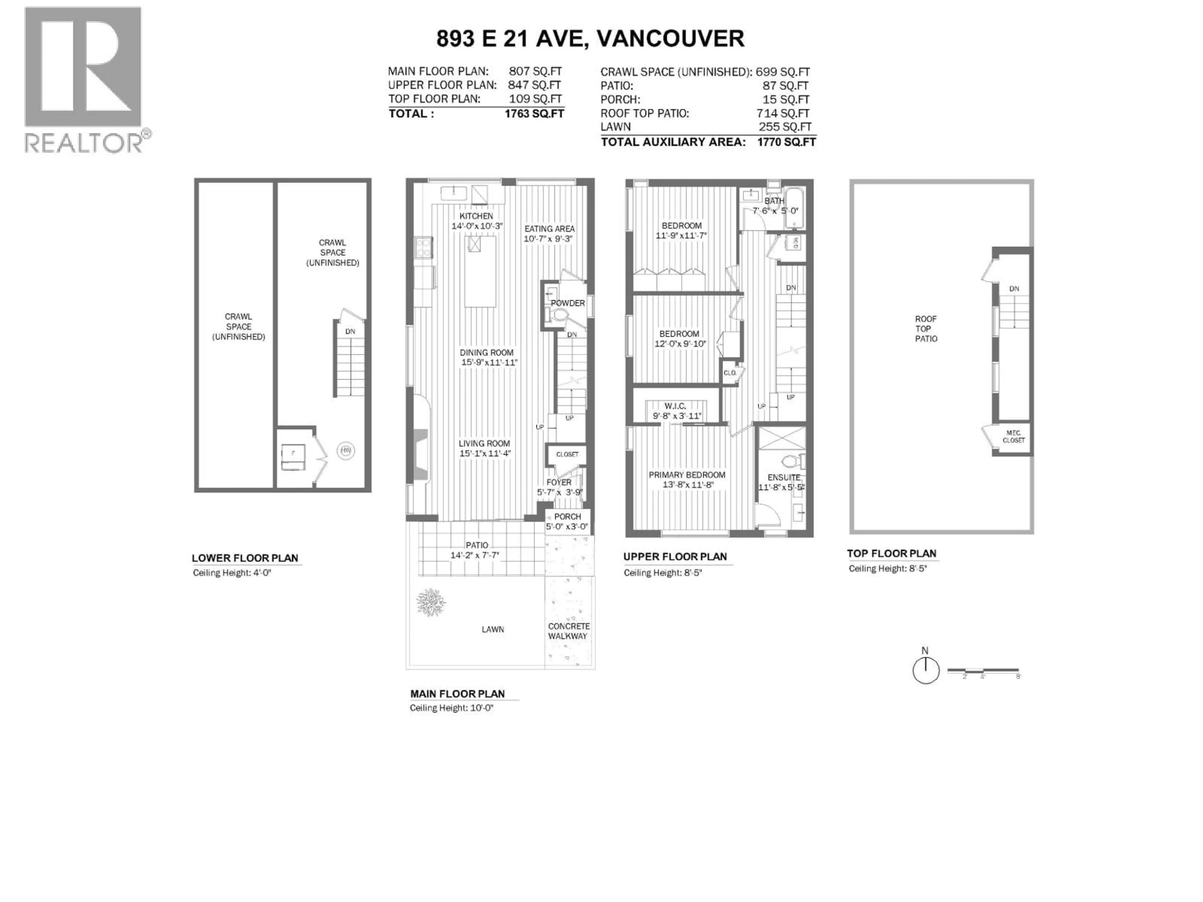 Floor plan for 893 21ST AVENUE, Vancouver British Columbia V5V1S3