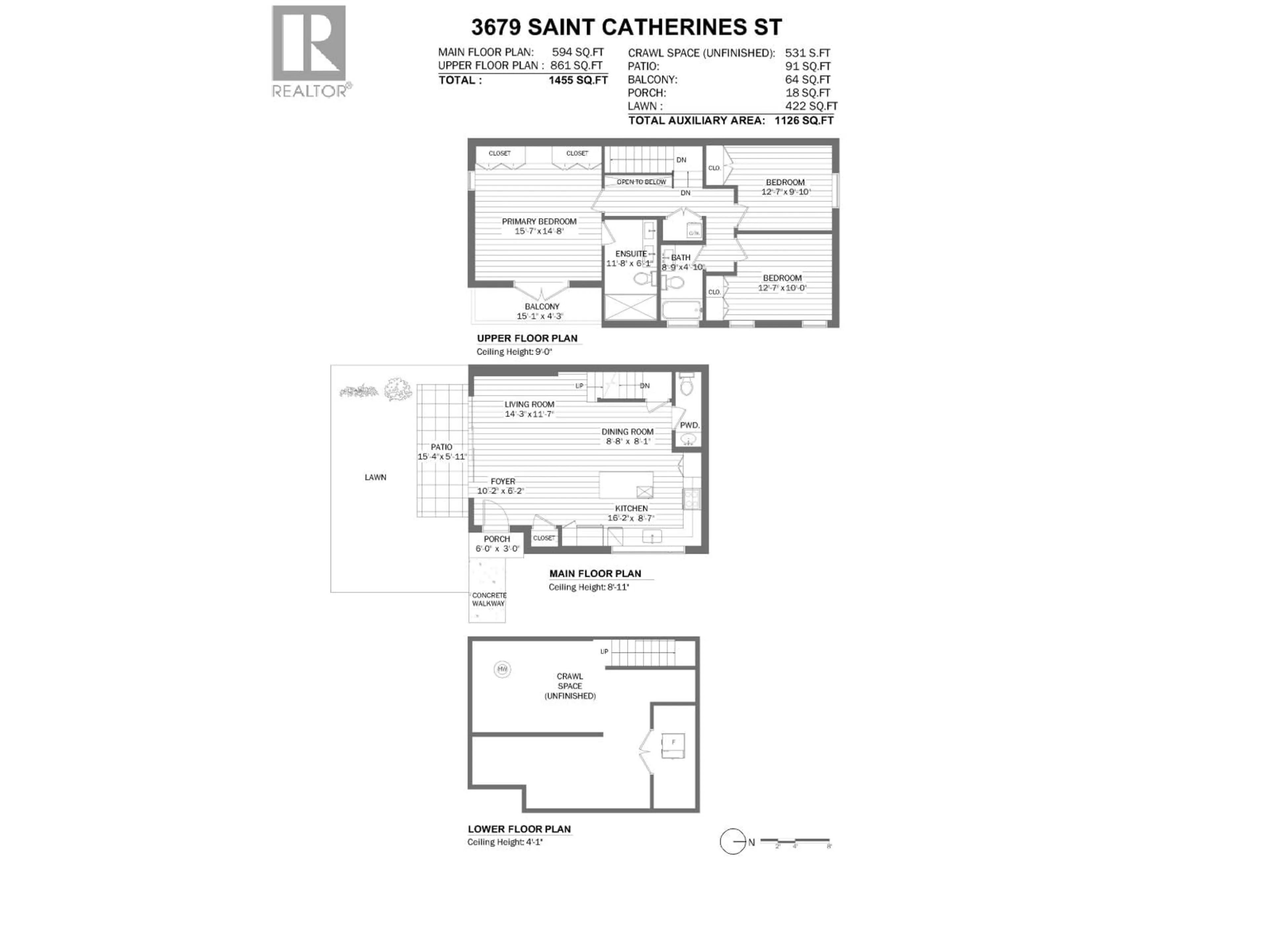 Floor plan for 3679 ST CATHERINES STREET, Vancouver British Columbia V5V1S3