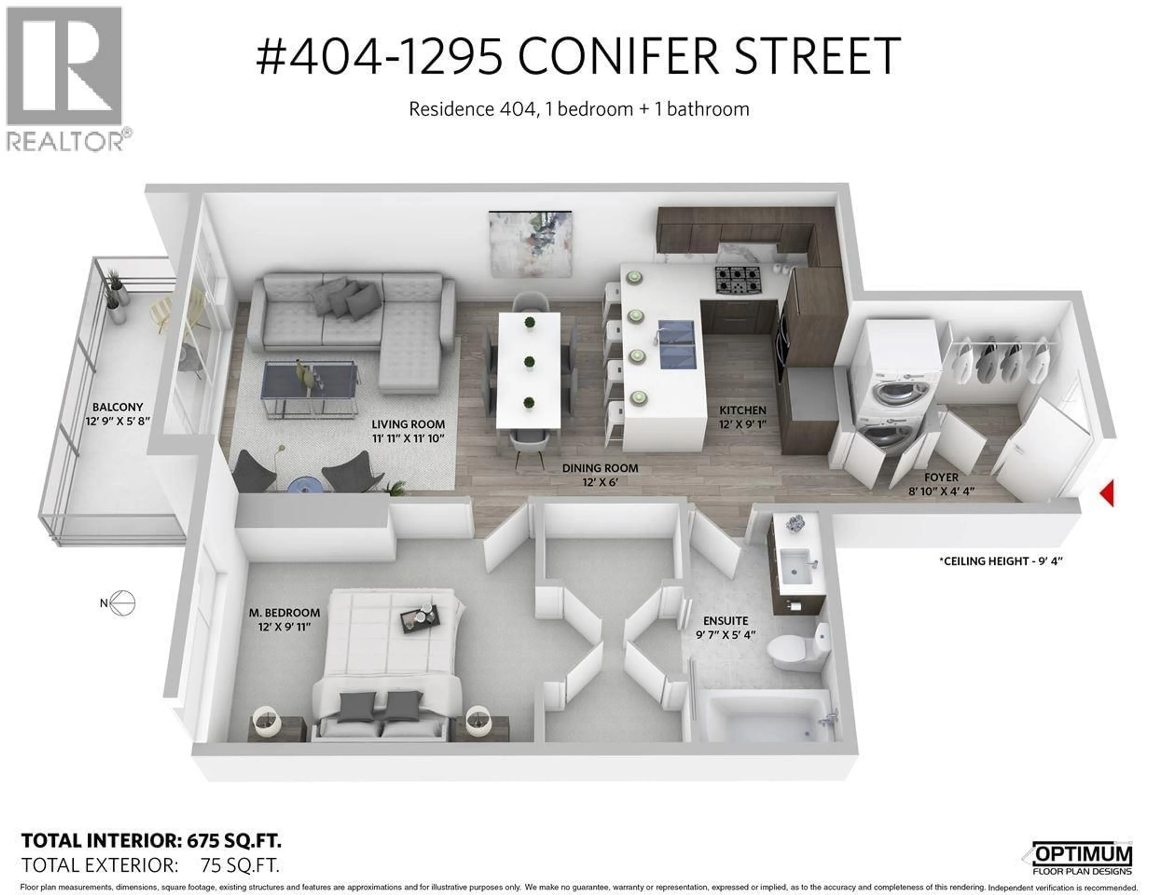 Floor plan for 404 - 1295 CONIFER STREET, North Vancouver British Columbia V7J0B4