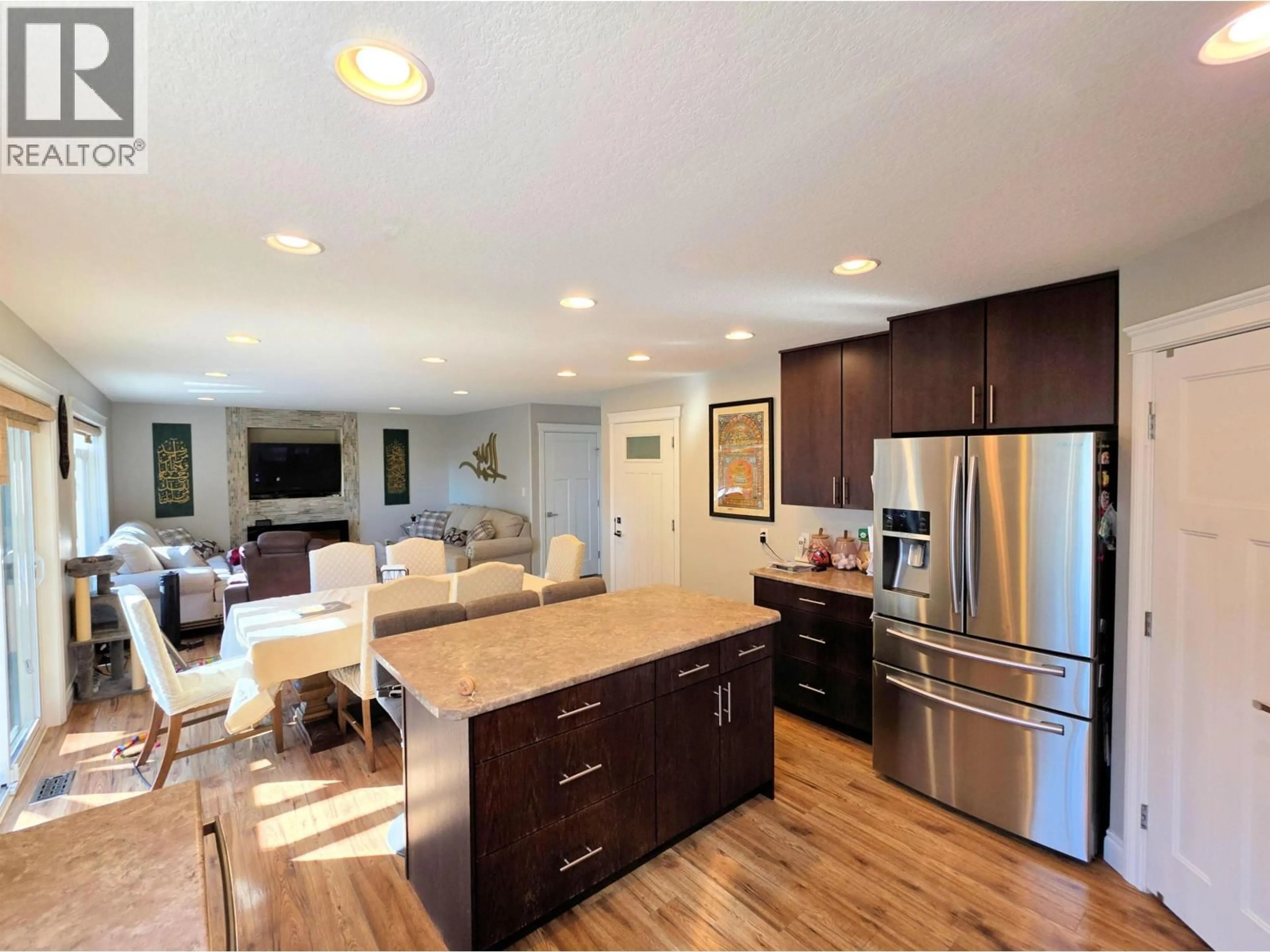 Open concept kitchen, wood/laminate floor for 2870 GREENFOREST CRESCENT, Prince George British Columbia V2K5B5