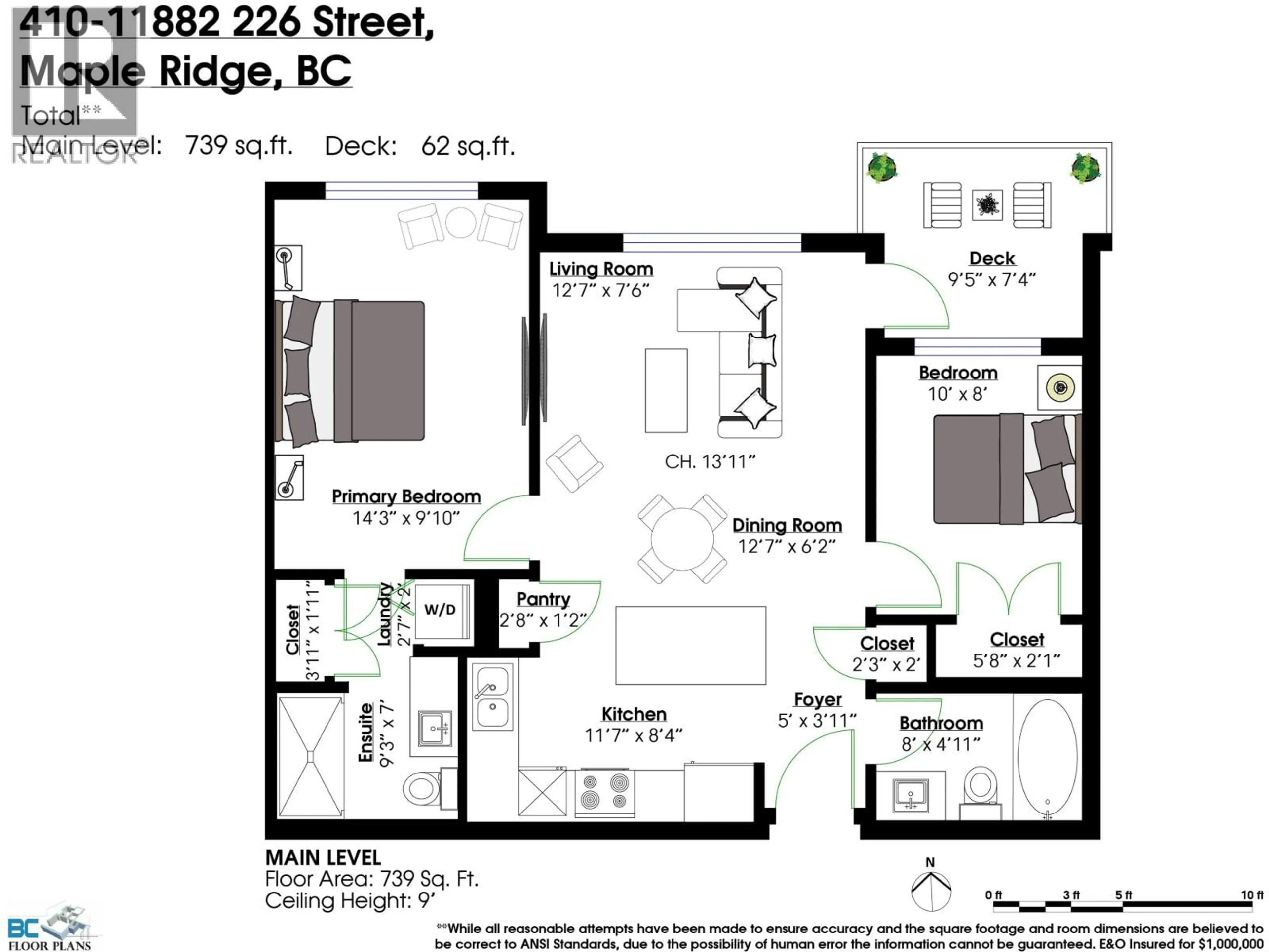 Floor plan for 410 - 11882 226 STREET, Maple Ridge British Columbia V2X9C7