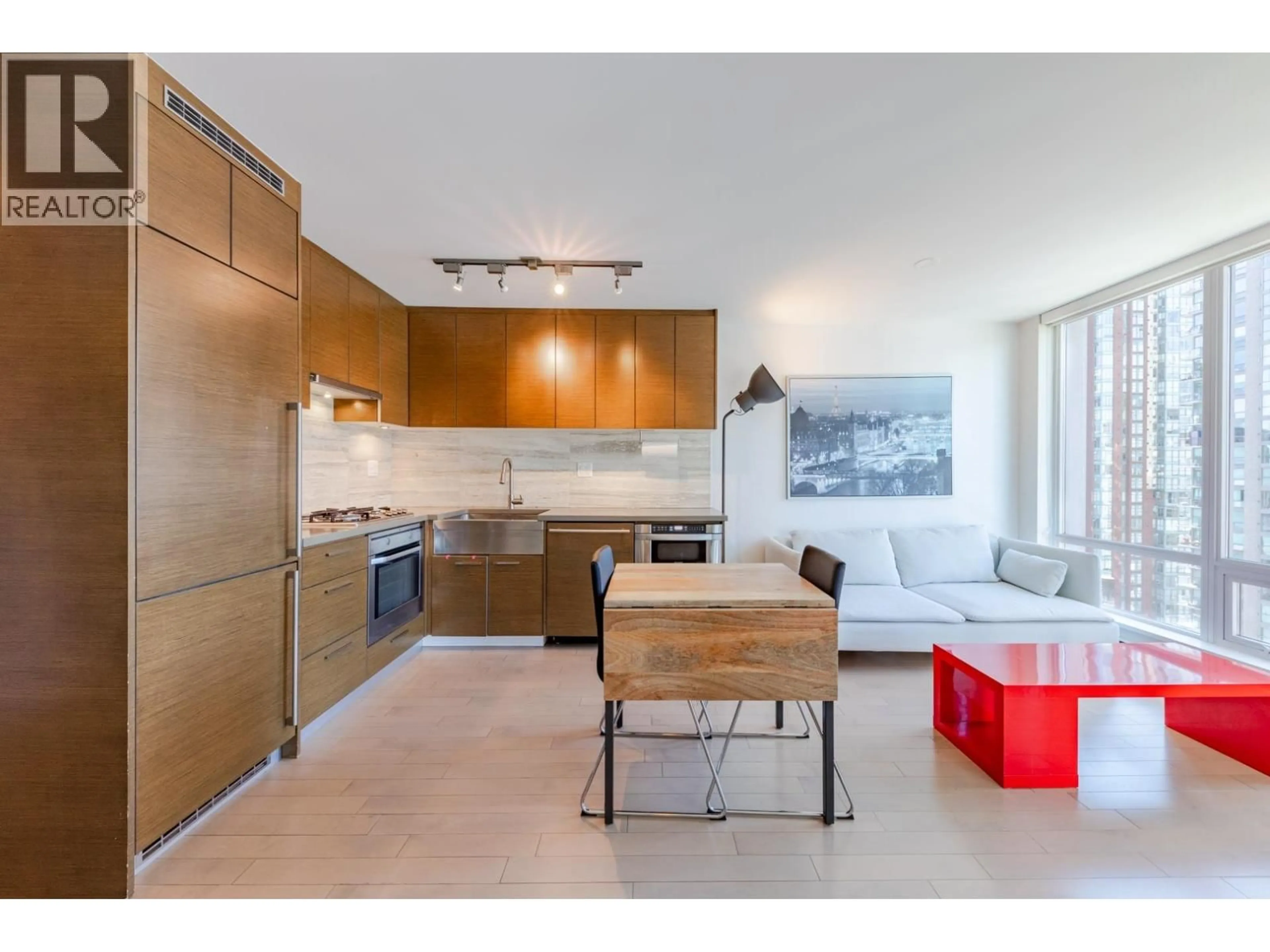 Open concept kitchen, ceramic/tile floor for 1106 - 535 SMITHE STREET, Vancouver British Columbia V6B0H2