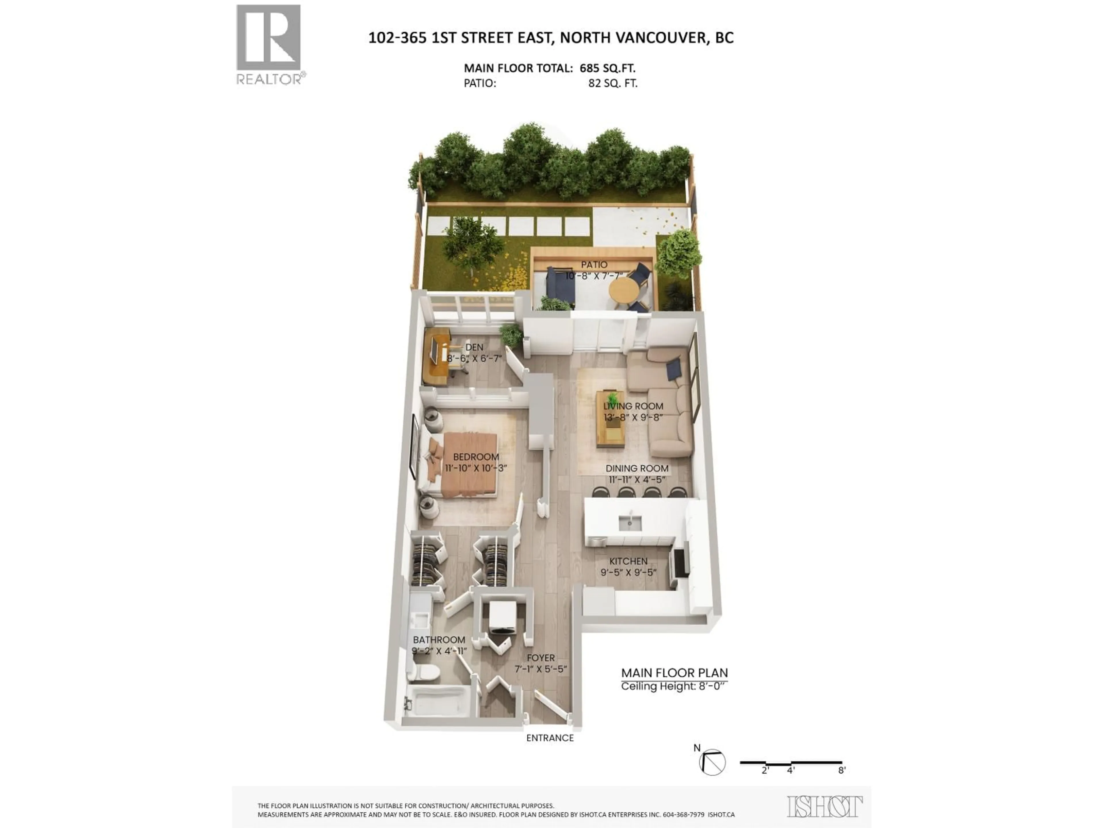Floor plan for 102 - 365 1ST STREET, North Vancouver British Columbia V7L4W5