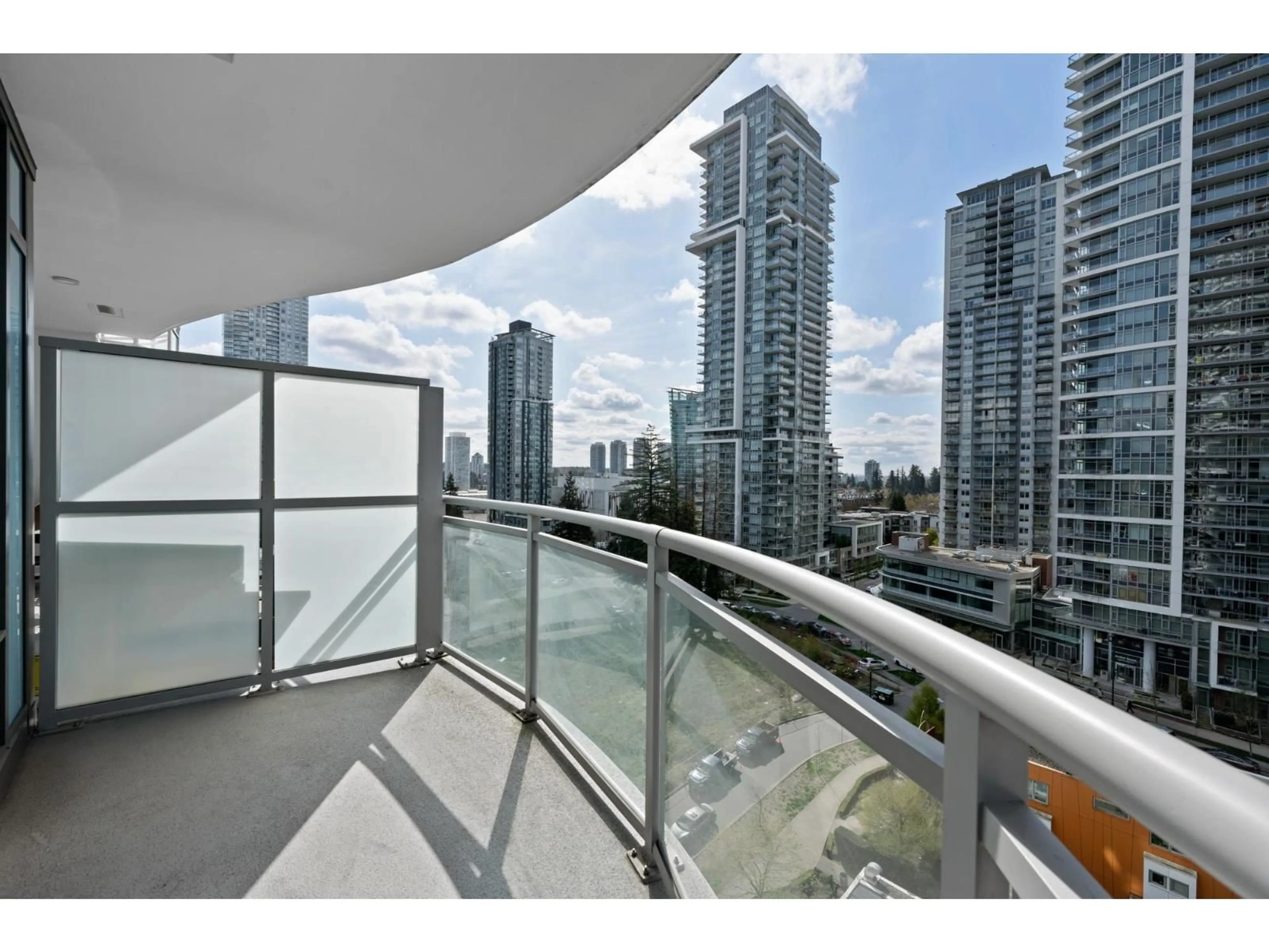 Balcony in the apartment, city buildings view from balcony for 1207 - 13318 104 AVENUE, Surrey British Columbia V3T0R2