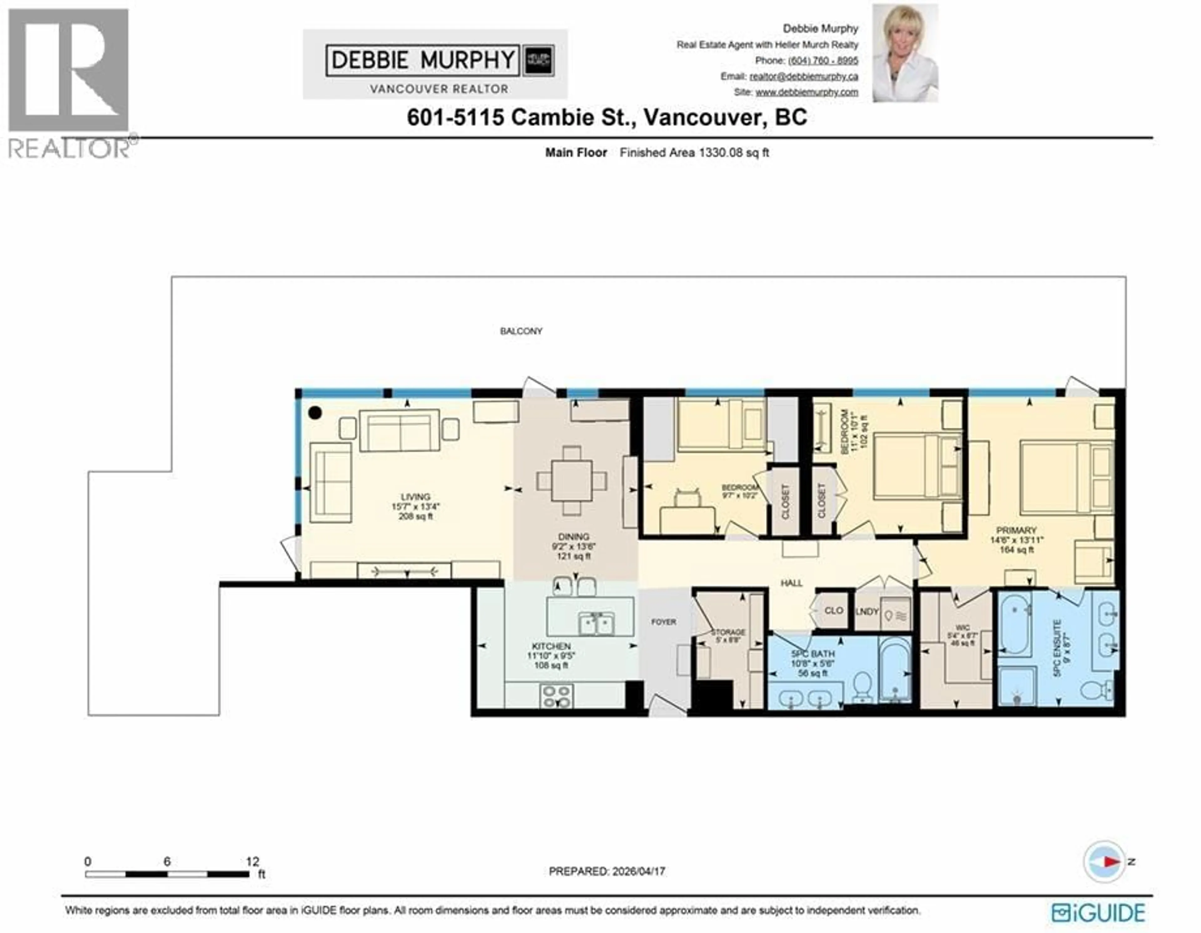 Floor plan for 601 - 5115 CAMBIE STREET, Vancouver British Columbia V5Z2Z6