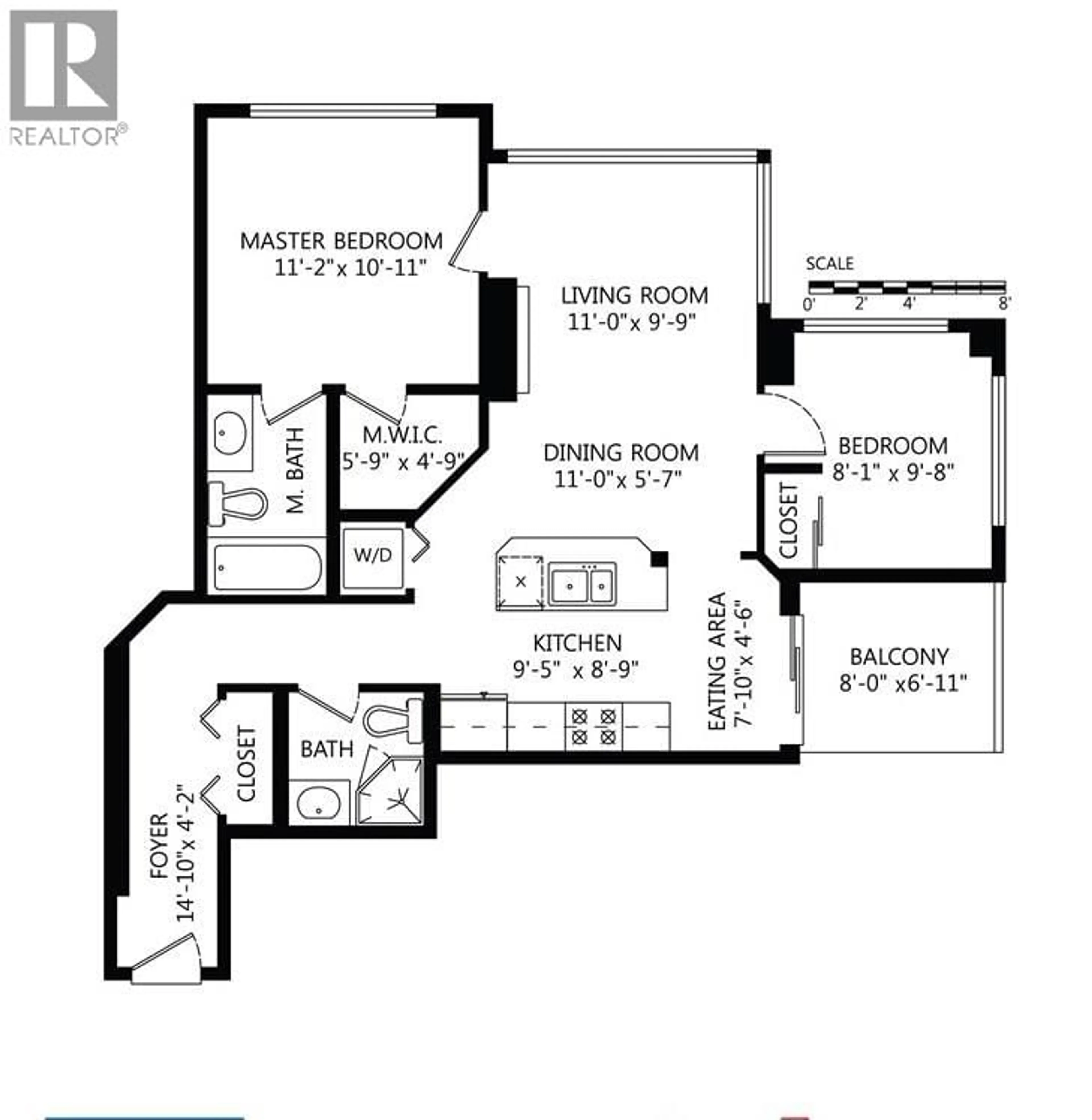 Floor plan for 301 - 7368 SANDBORNE AVENUE, Burnaby British Columbia V3N5C5
