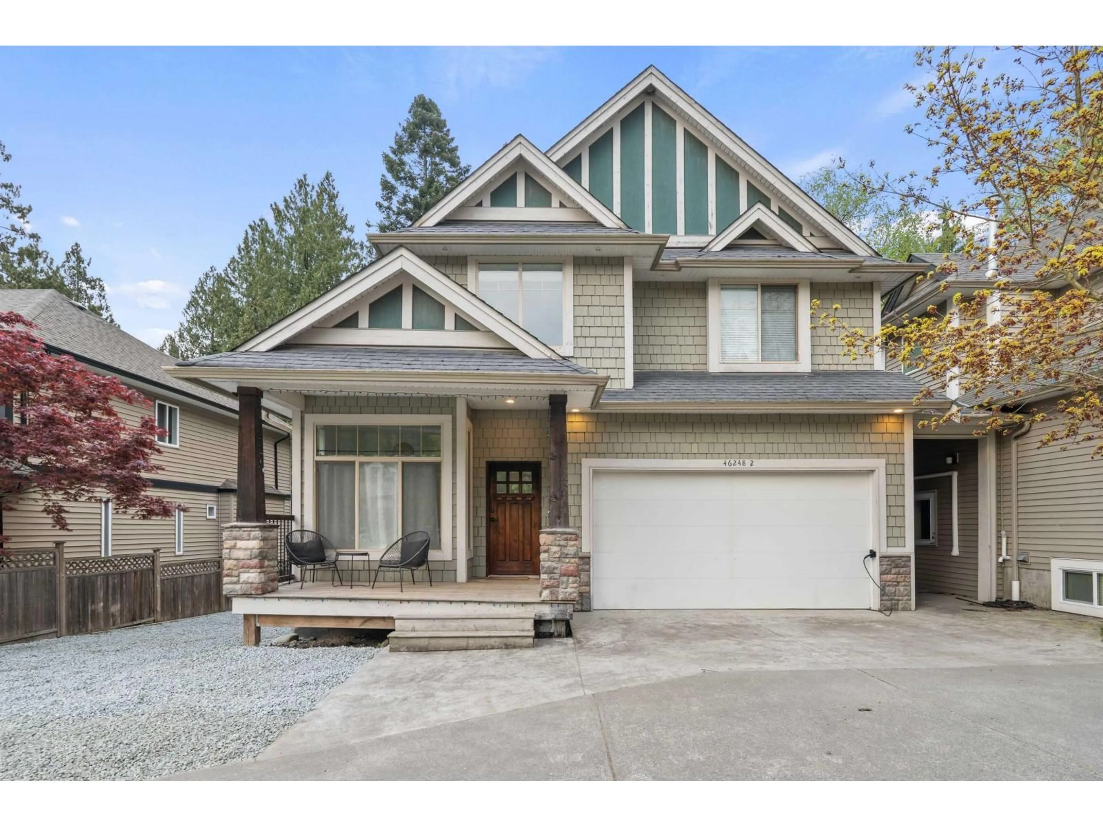 Home with vinyl exterior material, street for 2 - 46248 KERMODE CRESCENT, Chilliwack British Columbia V2R0C7