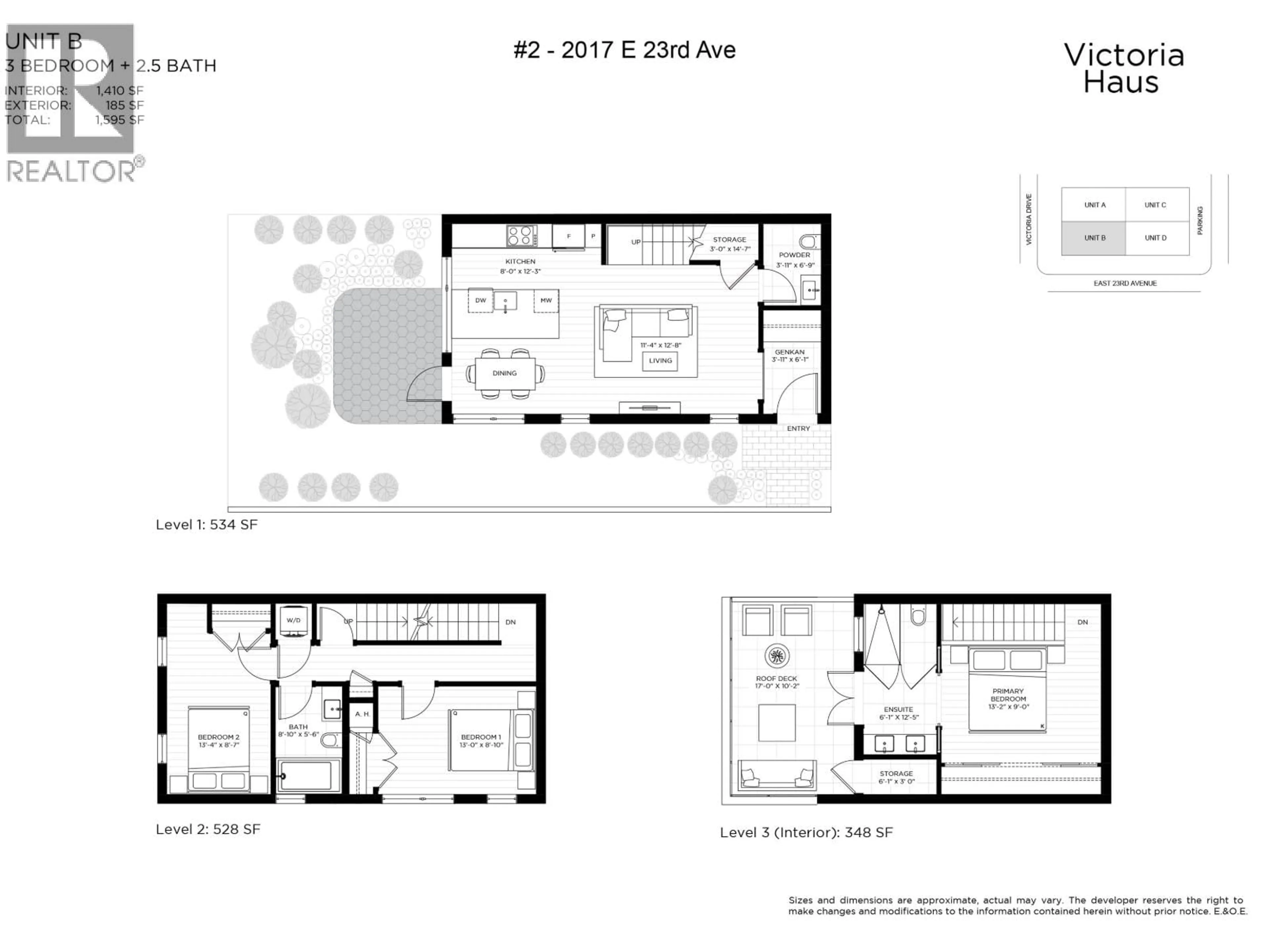 Floor plan for 2 - 2017 23RD AVENUE, Vancouver British Columbia V5N2T9