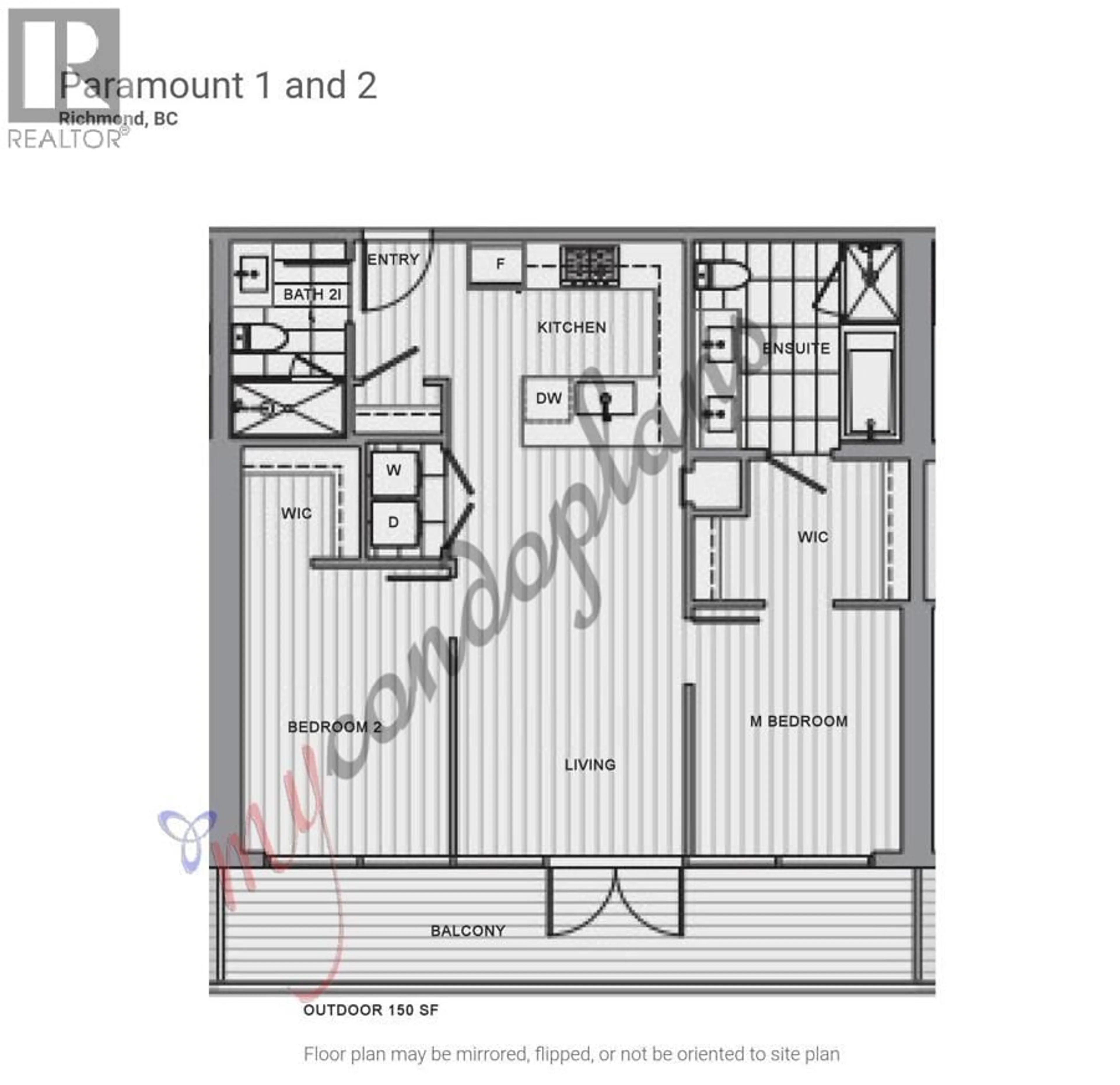 Floor plan for 757 - 6320 NO. 3 ROAD, Richmond British Columbia V6Y0L5