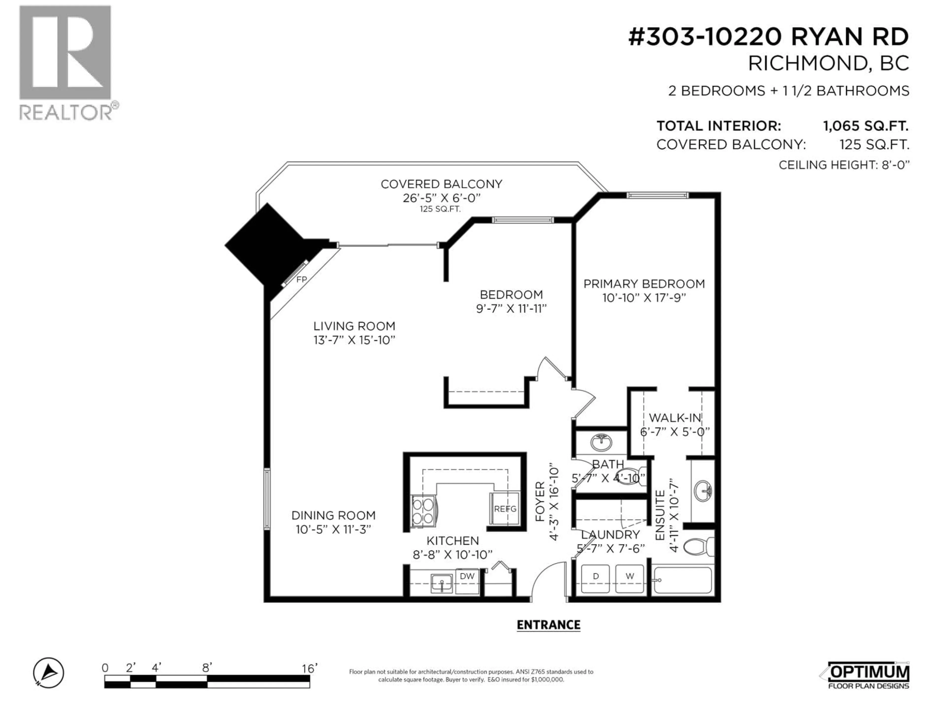 Floor plan for 303 - 10220 RYAN ROAD, Richmond British Columbia V7A4R1
