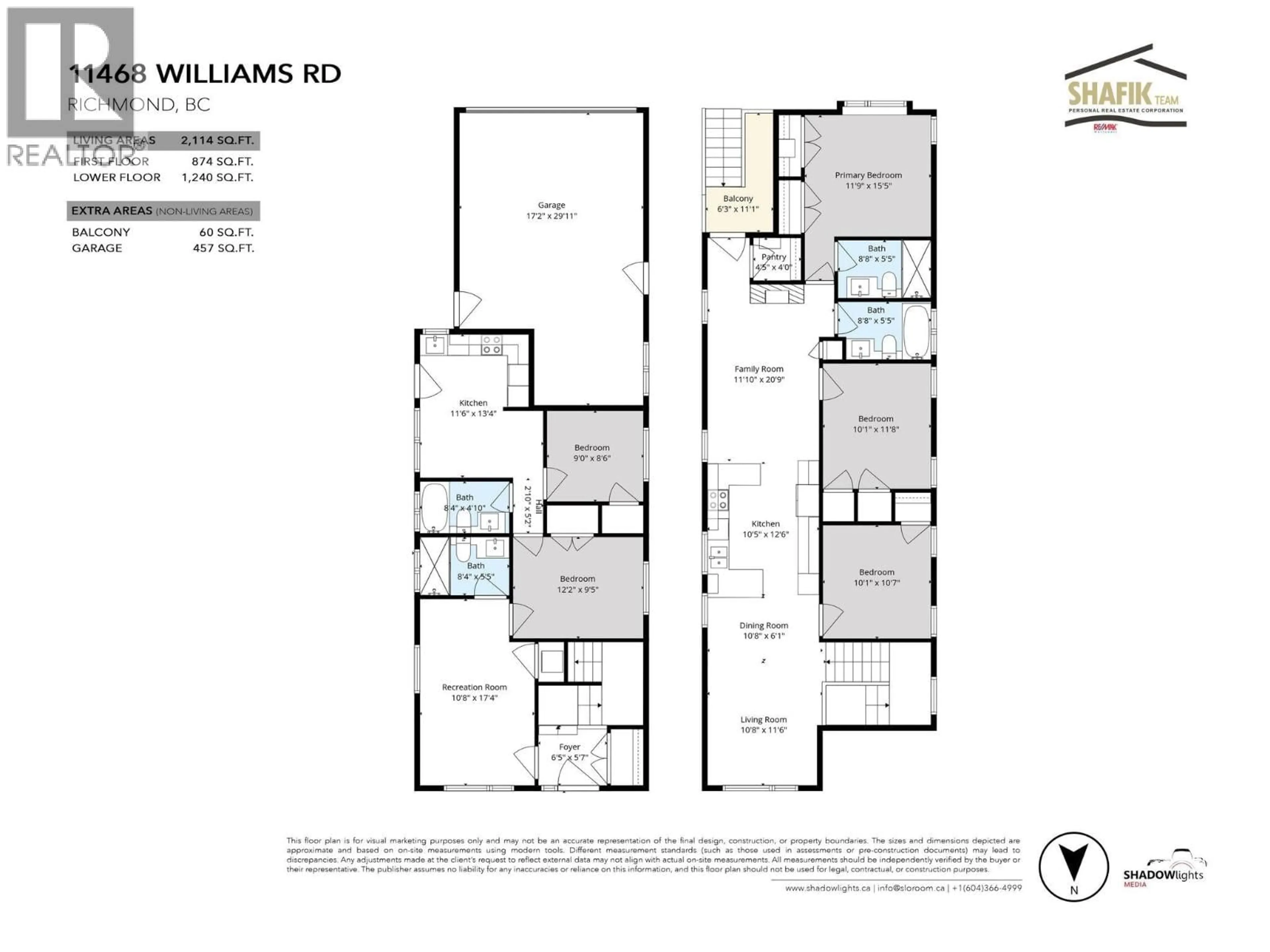 Floor plan for 11468 WILLIAMS ROAD, Richmond British Columbia V7A1J4