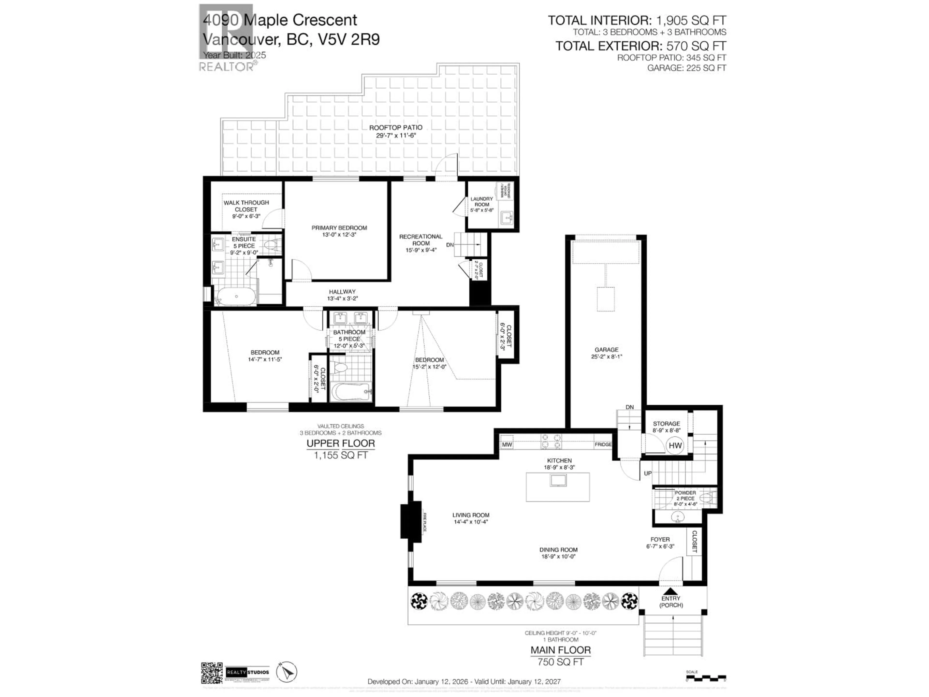 Floor plan for 4090 MAPLE CRESCENT, Vancouver British Columbia V6J4B2