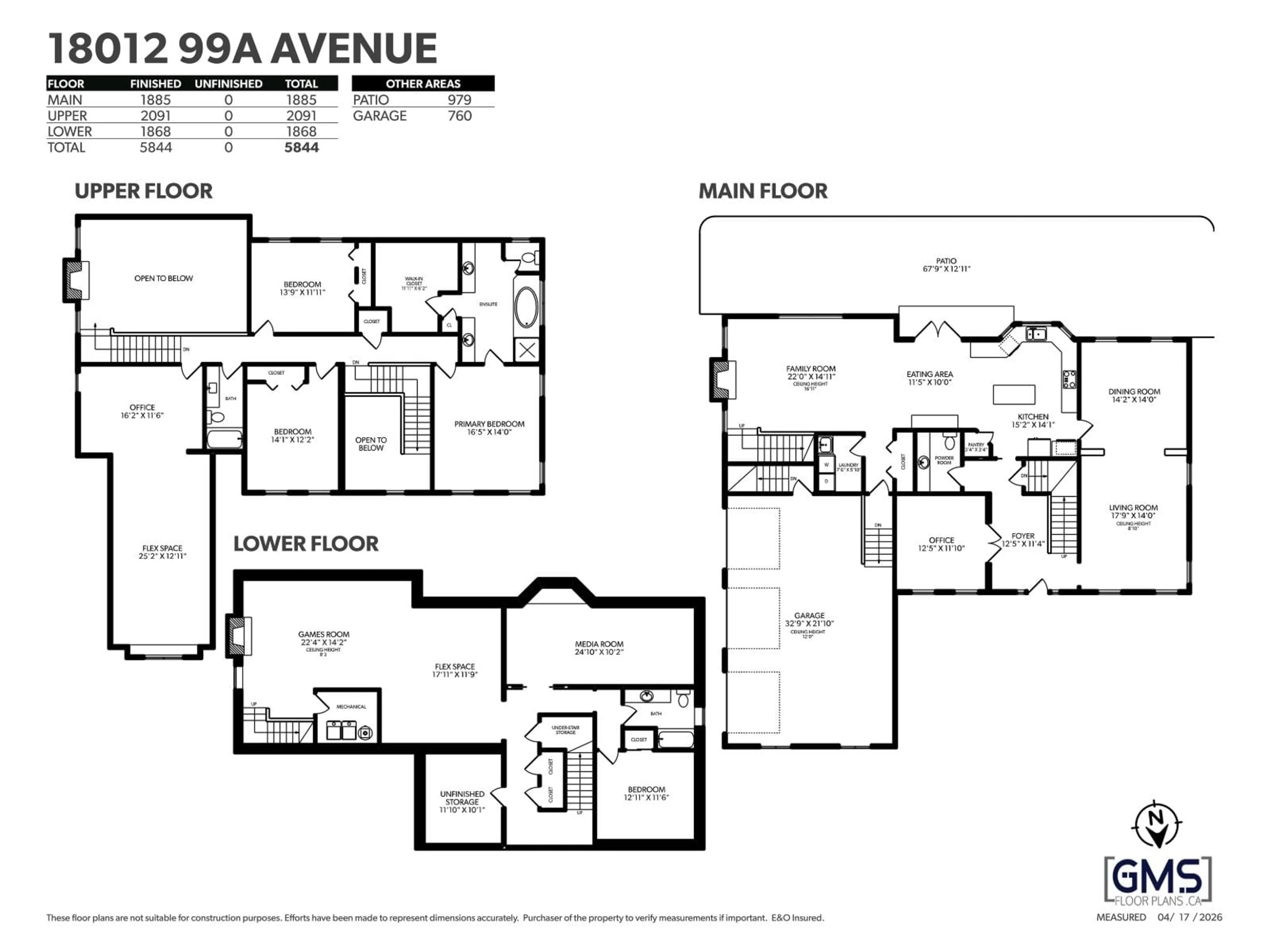 Floor plan for 18012 99A AVENUE, Surrey British Columbia V4N4V6