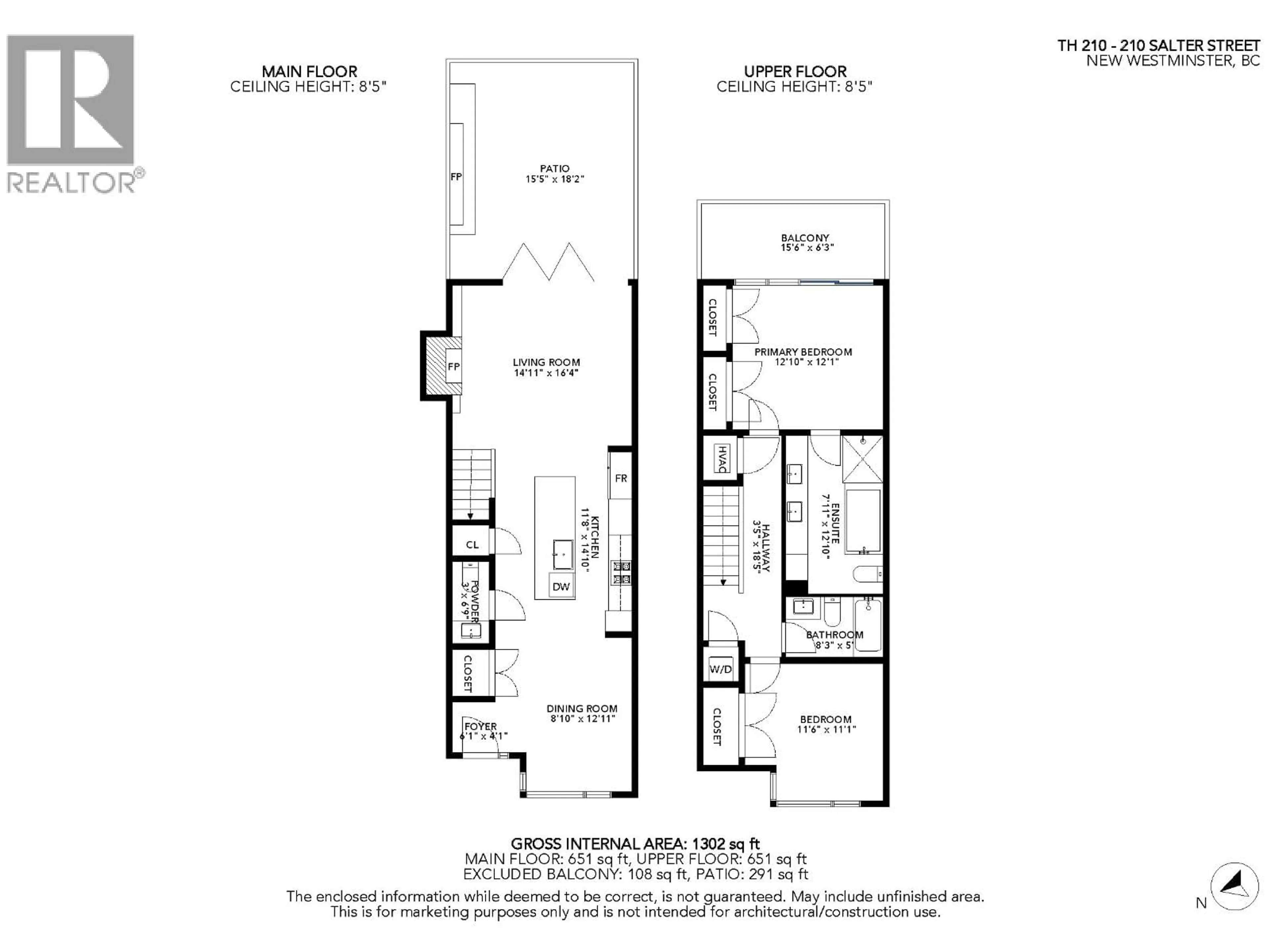 Floor plan for TH210 - 210 SALTER STREET, New Westminster British Columbia V3M0J9