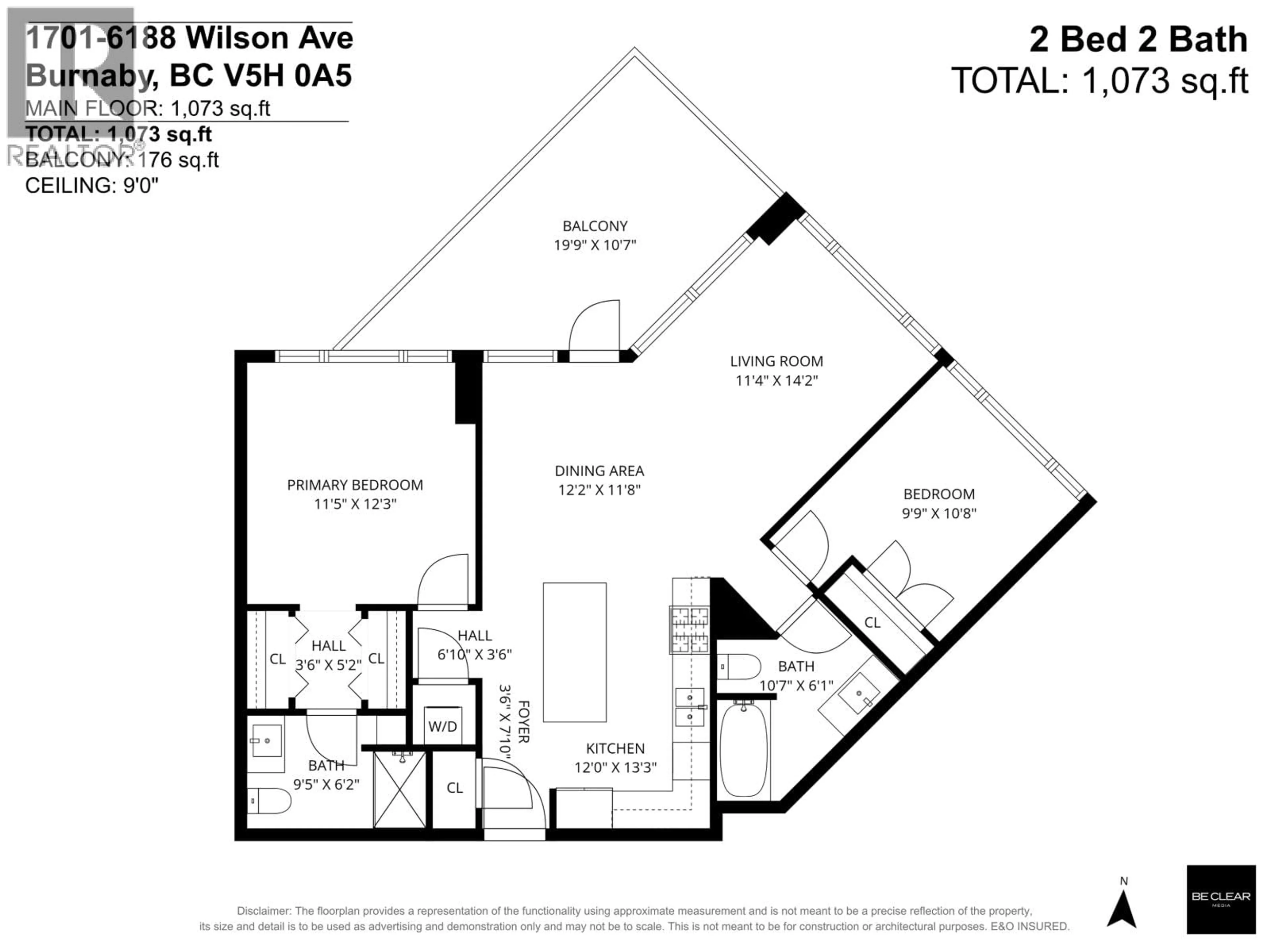 Floor plan for 1701 - 6188 WILSON AVENUE, Burnaby British Columbia V5H0A5