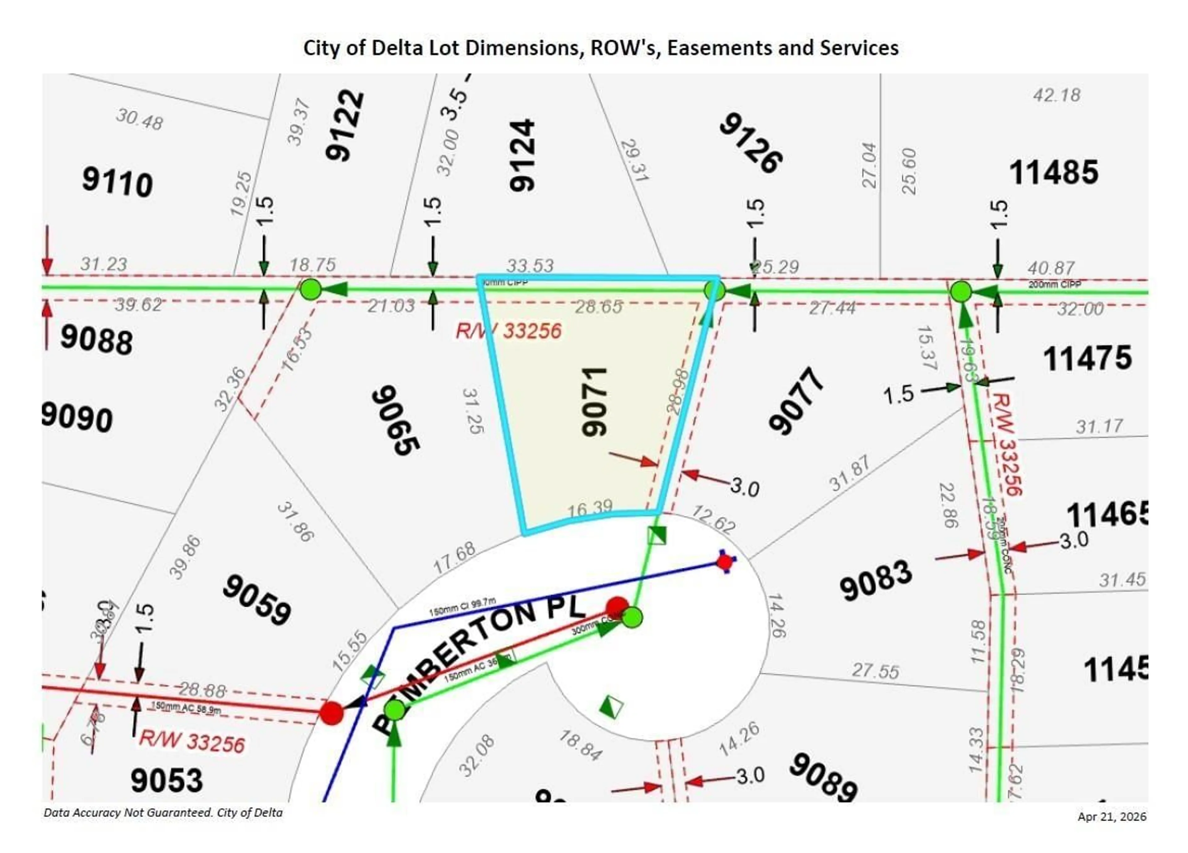 Picture of a map for 9071 PEMBERTON PLACE, Delta British Columbia V4C3J6