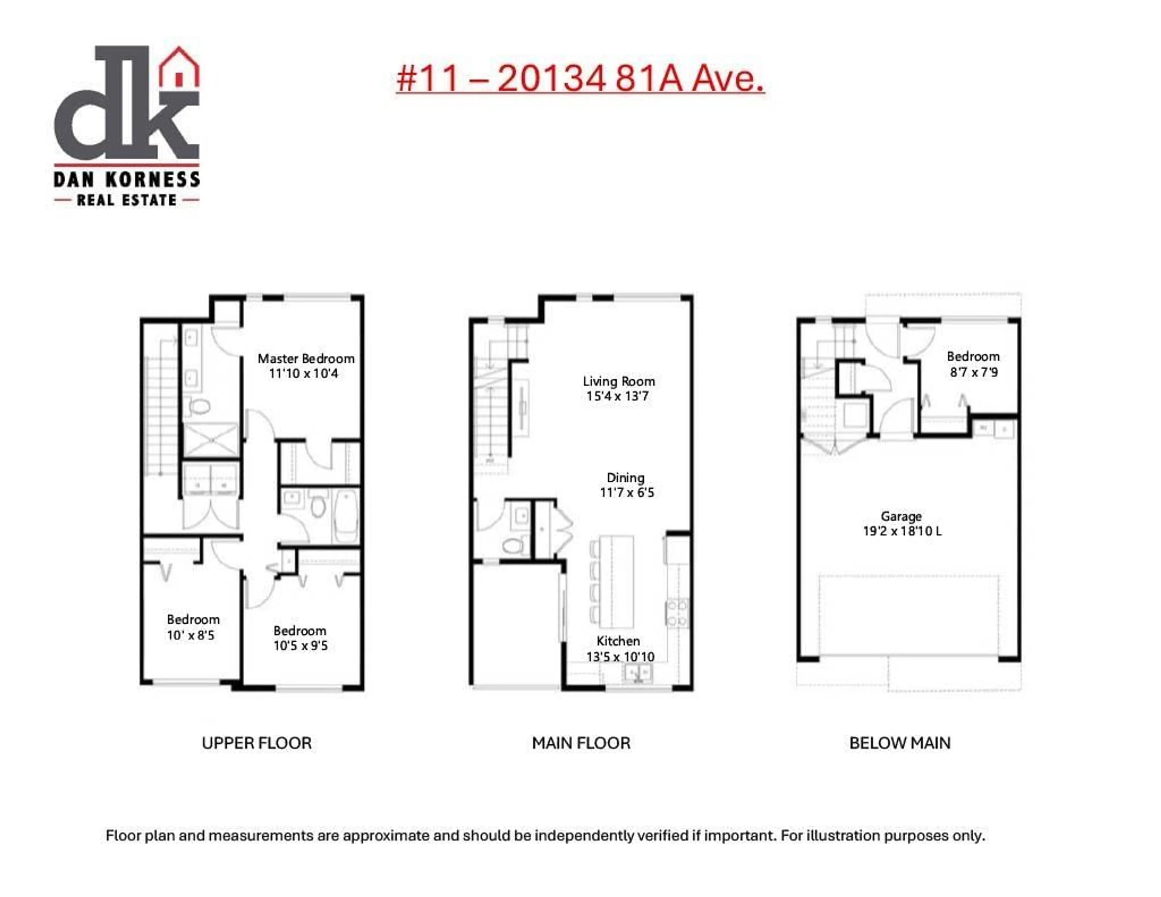 Floor plan for 11 - 20134 81A AVENUE, Langley British Columbia V2Y4L4