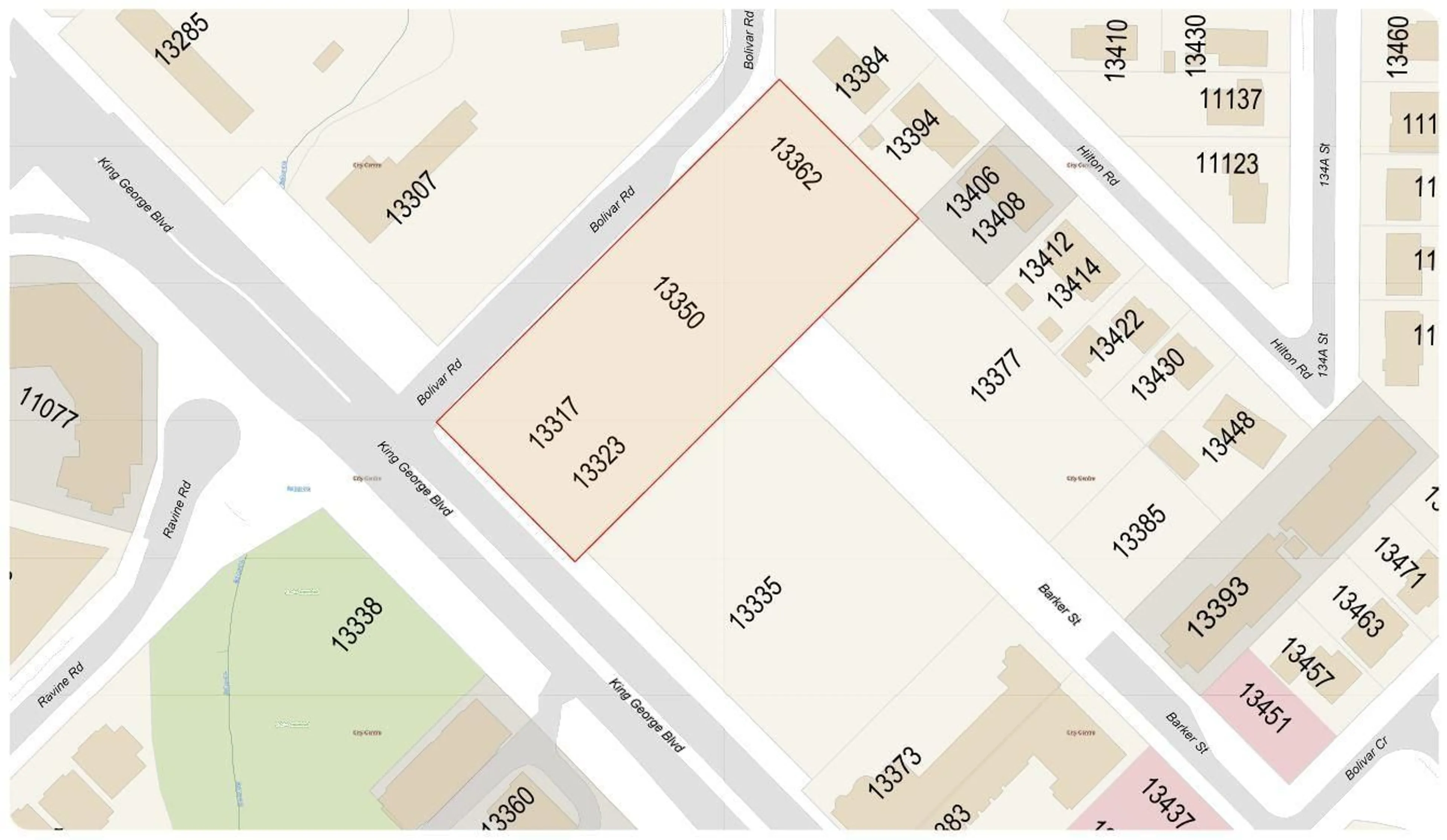 Picture of a map for 13317 KING GEORGE BOULEVARD, Surrey British Columbia V3T2T5