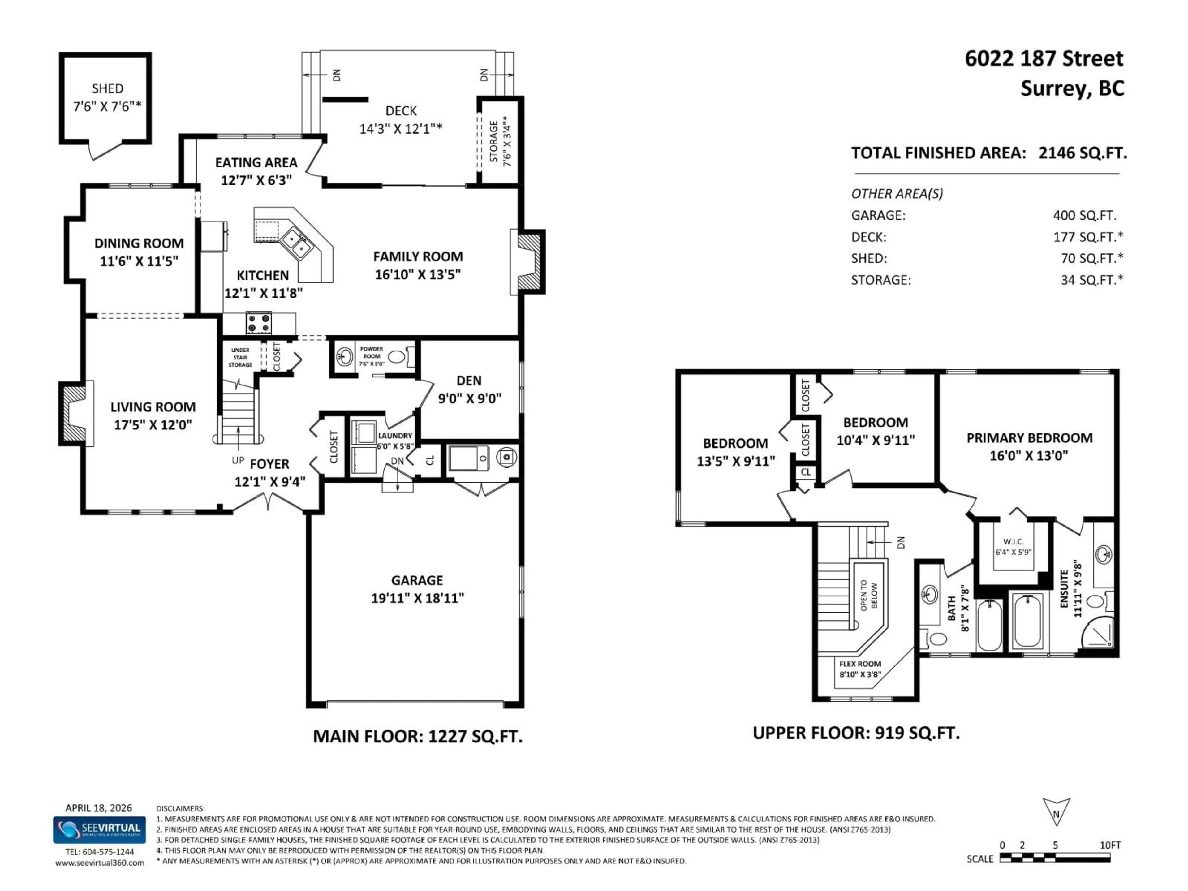 Floor plan for 6022 187 STREET, Surrey British Columbia V3S7P3