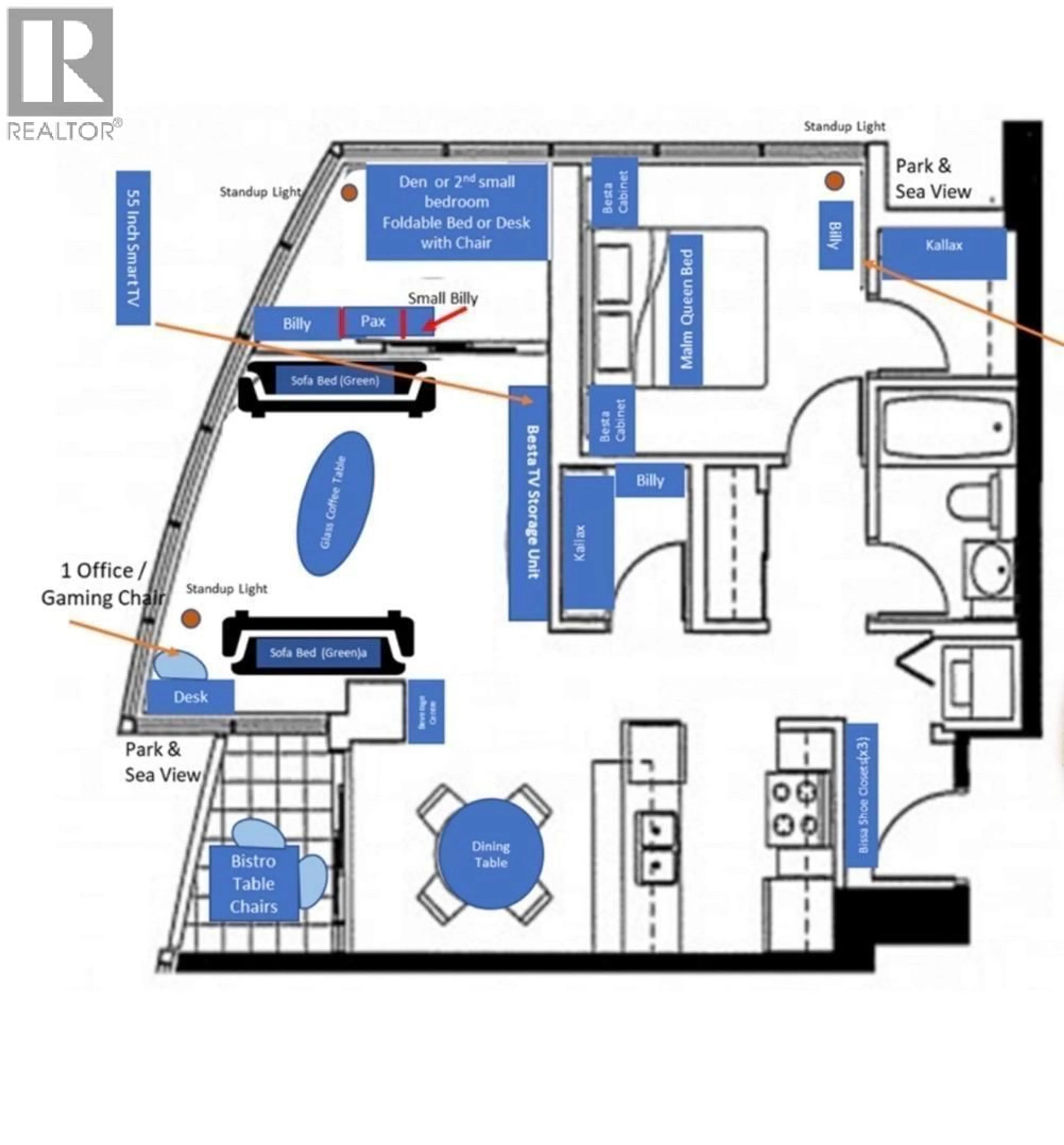Floor plan for 2706 - 1438 RICHARDS STREET, Vancouver British Columbia V6Z3B8