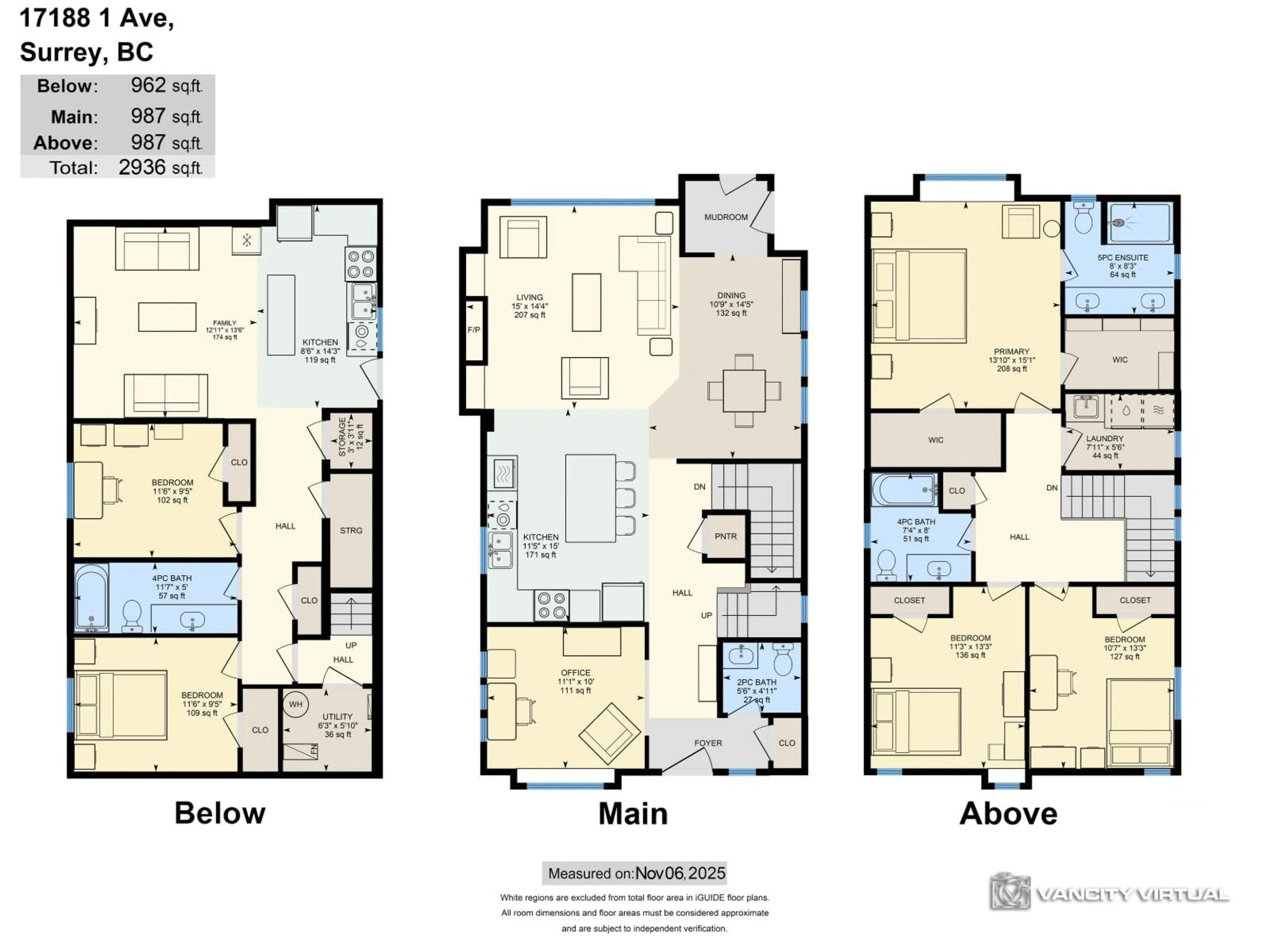 Floor plan for 17188 1 AVENUE, Surrey British Columbia V3Z9R2