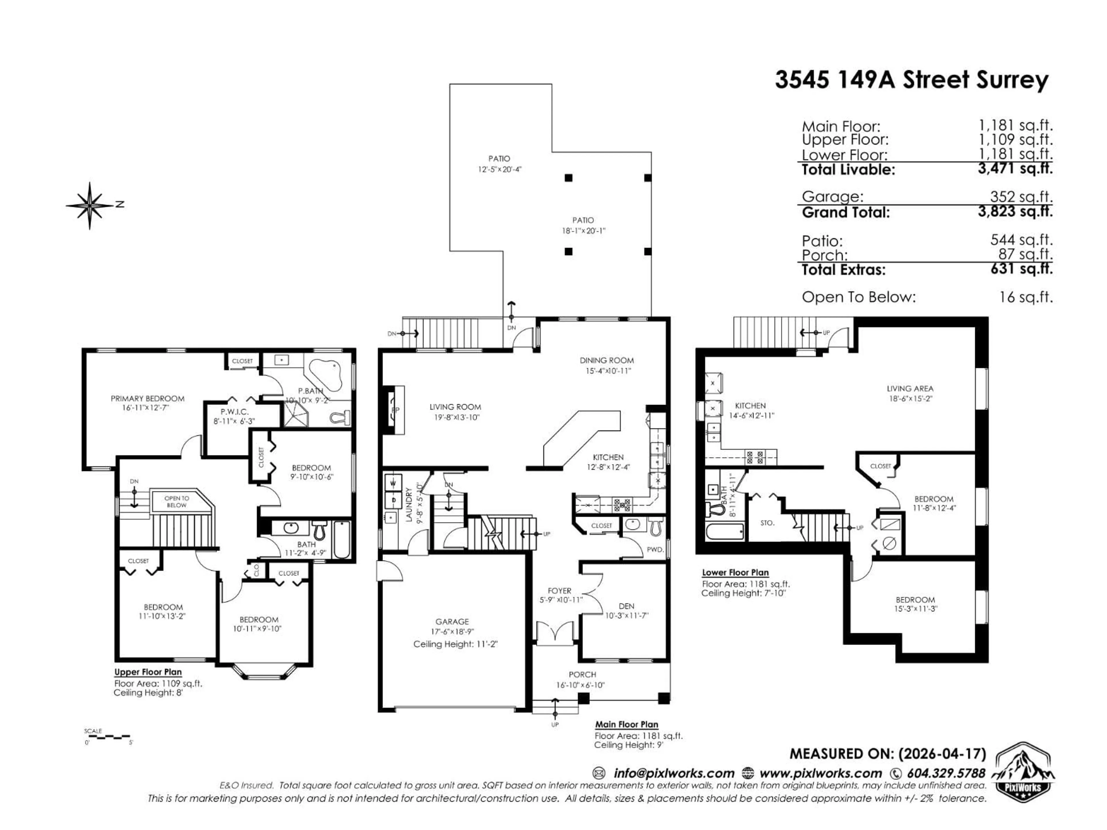 Floor plan for 3545 149A STREET, Surrey British Columbia V3Z0T4