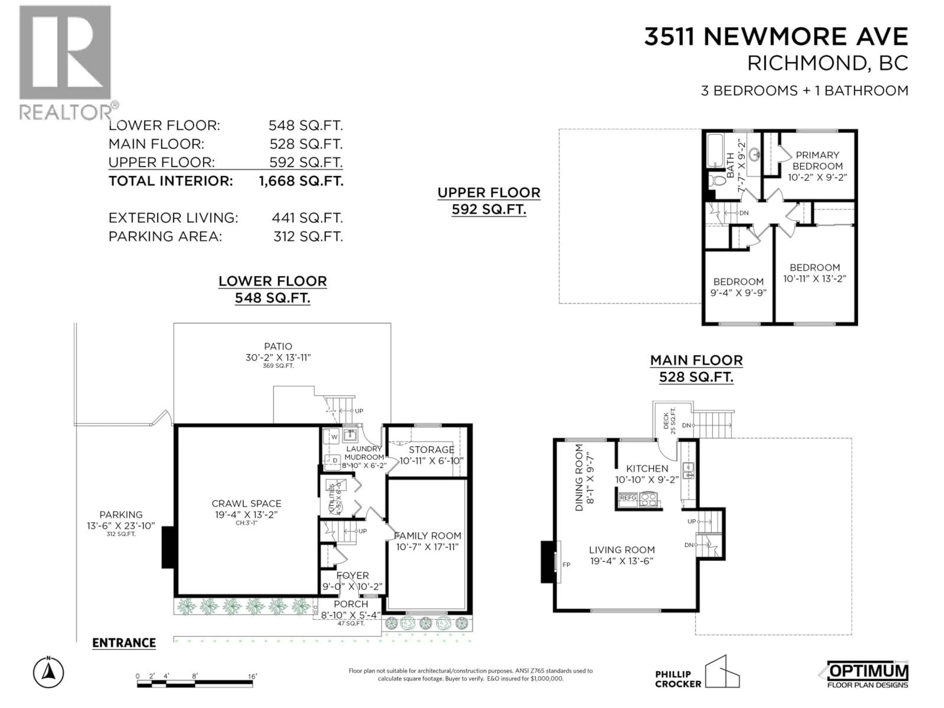 Floor plan for 3511 NEWMORE AVENUE, Richmond British Columbia V7C1M5
