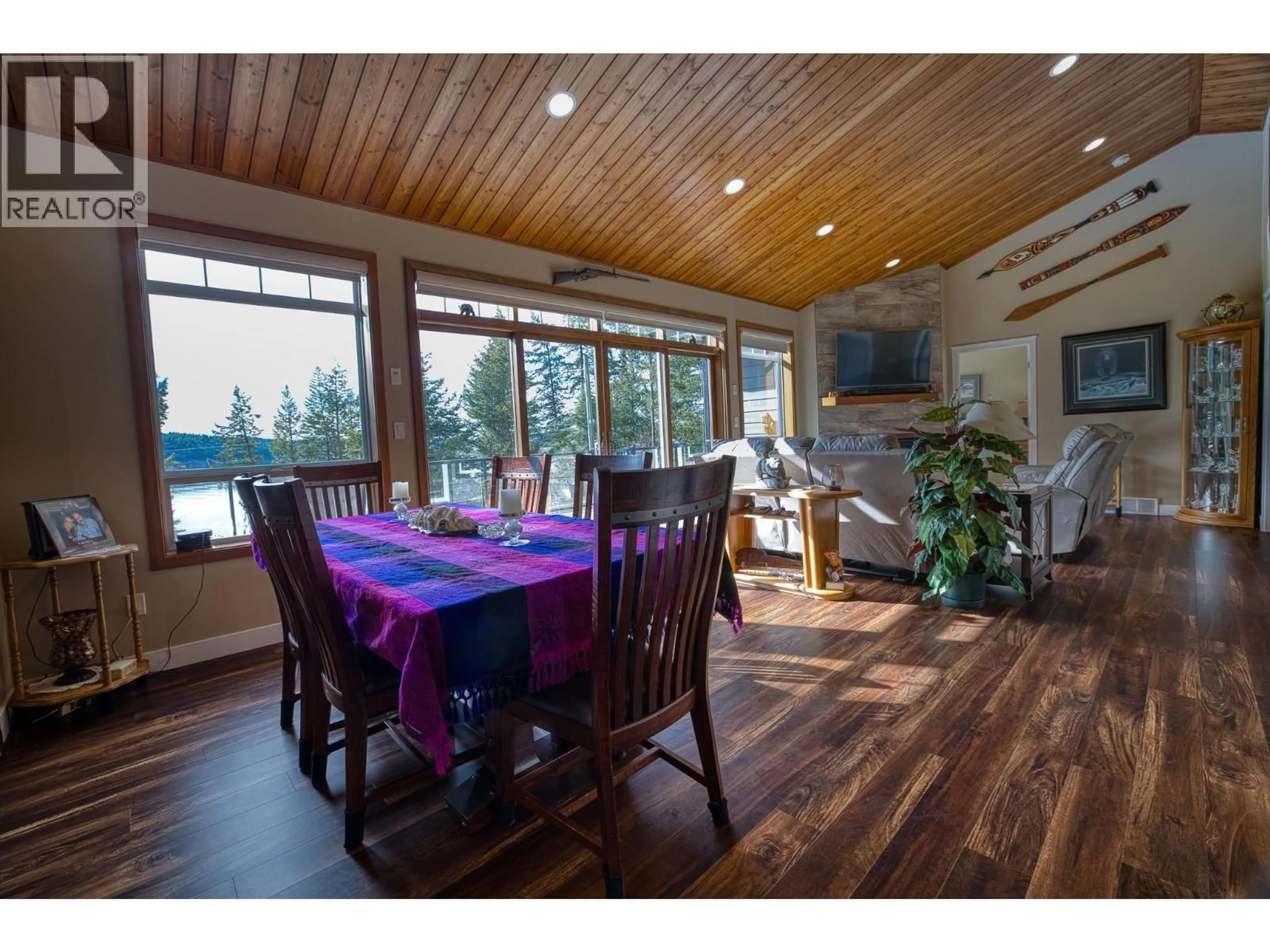 Dining room, wood/laminate floor for 3779 EMERALD CRESCENT, Lac La Hache British Columbia V0K1T1