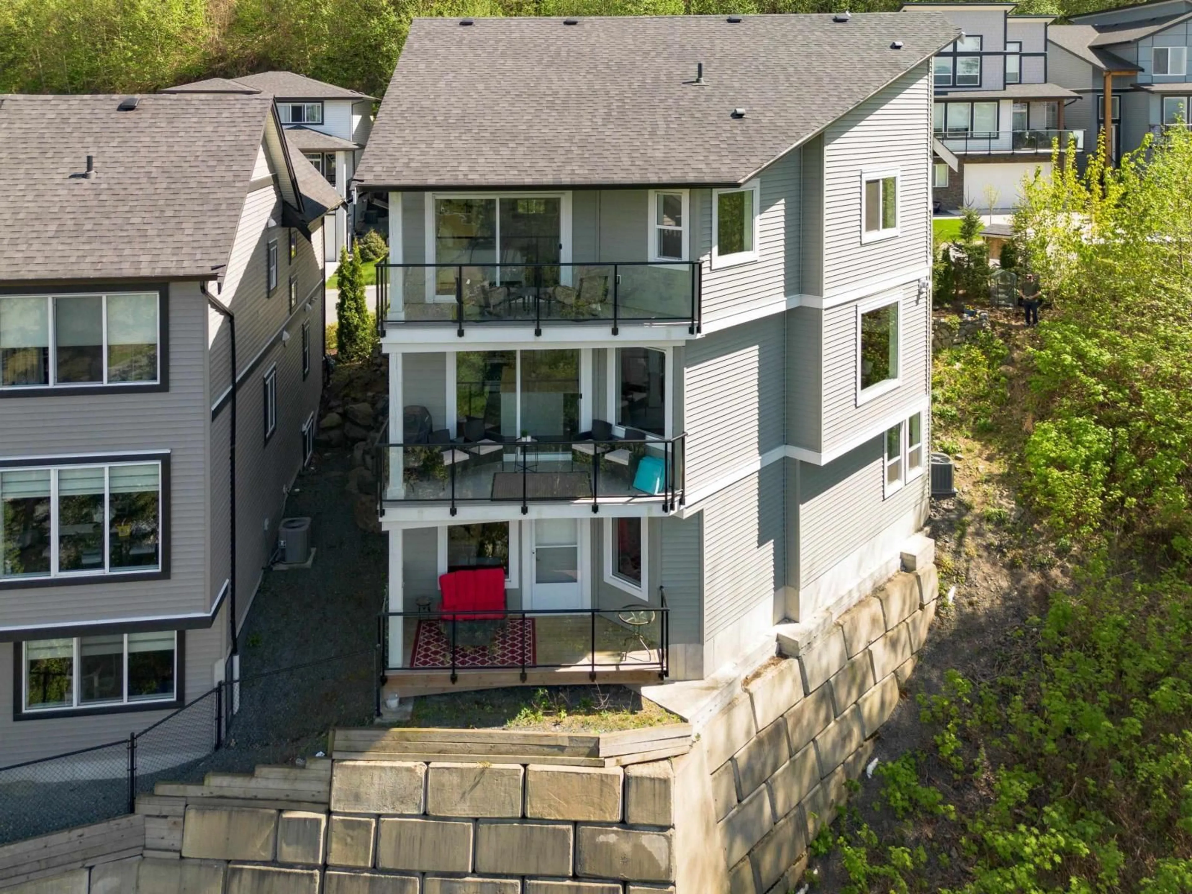 A pic from outside/outdoor area/front of a property/back of a property/a pic from drone, city buildings view from balcony for 17 - 6262 REXFORD DRIVE, Chilliwack British Columbia V2R6B4