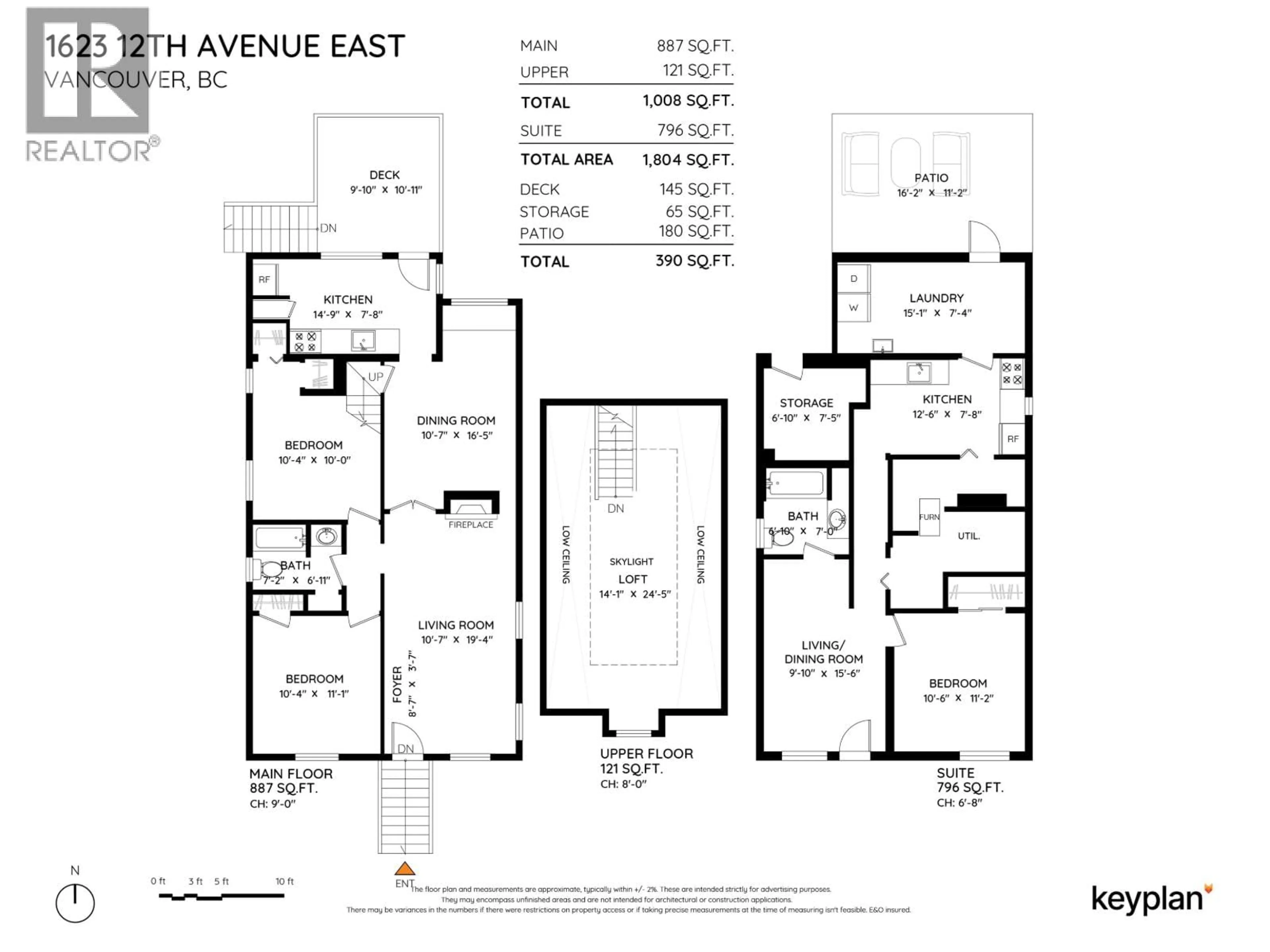 Floor plan for 1623 12TH AVENUE, Vancouver British Columbia V5N2A2