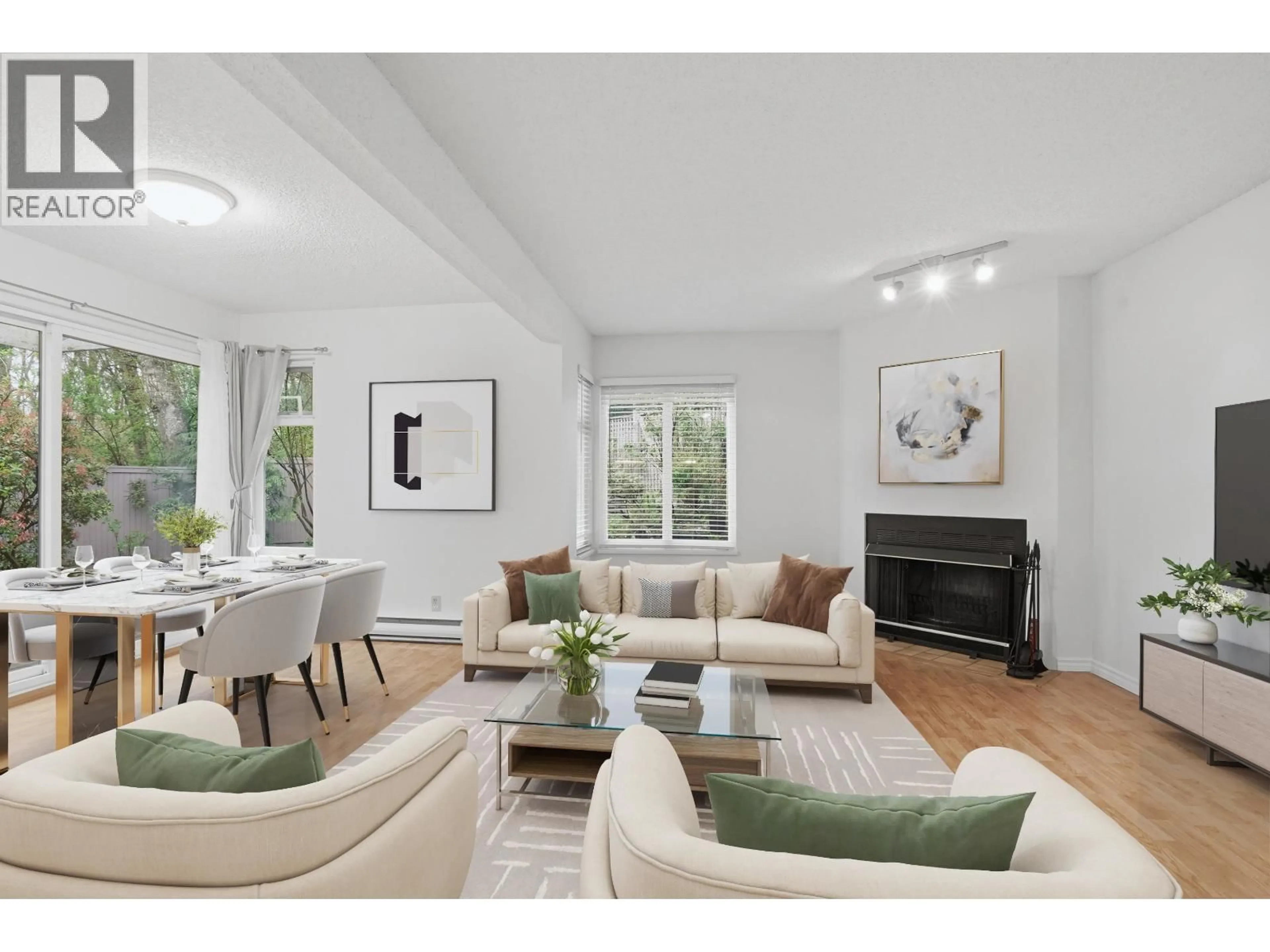 Living room with furniture, wood/laminate floor for 3407 LYNMOOR PLACE, Vancouver British Columbia V5S4G4