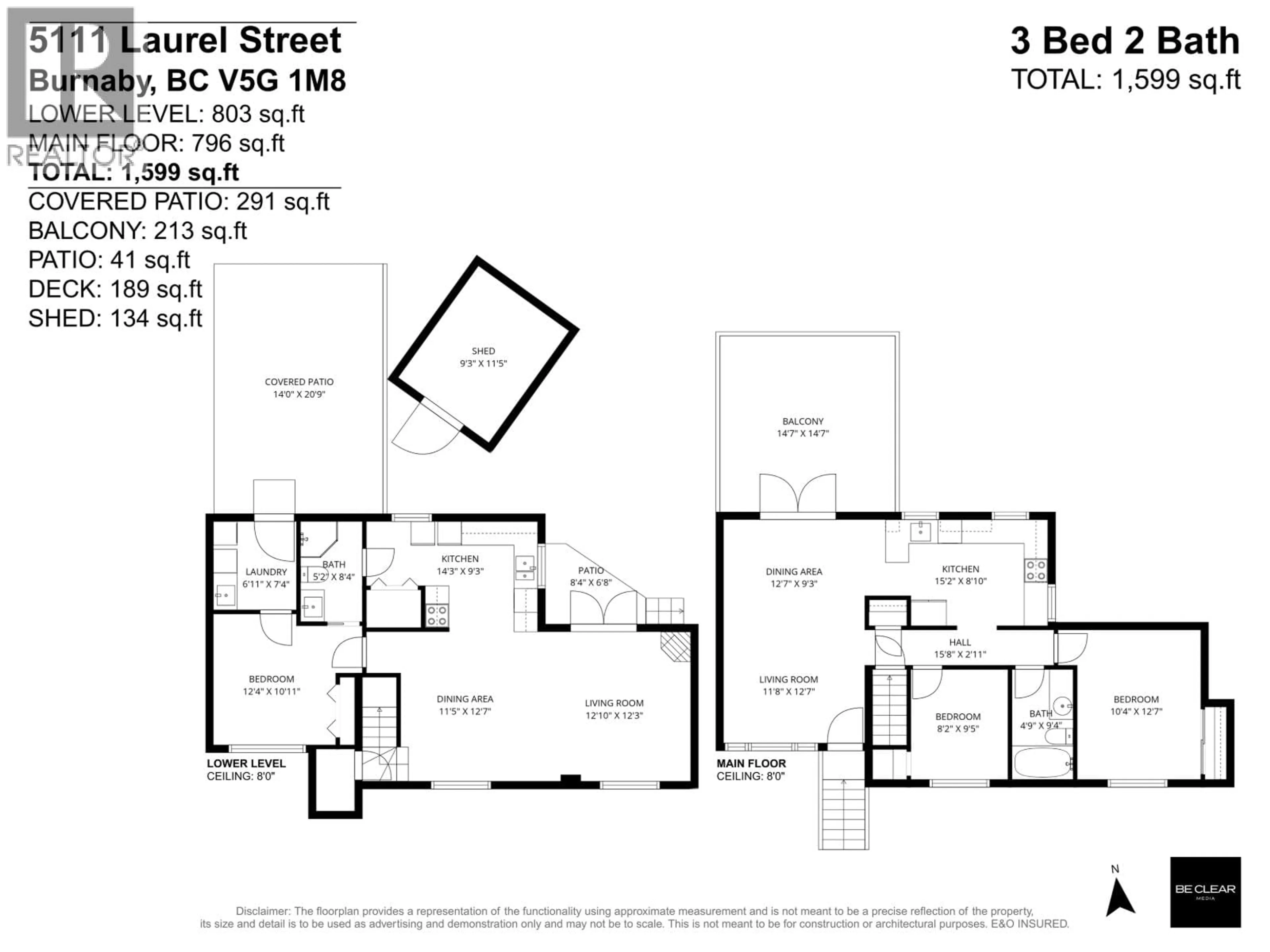 Floor plan for 5111 LAUREL STREET, Burnaby British Columbia V5G1M8