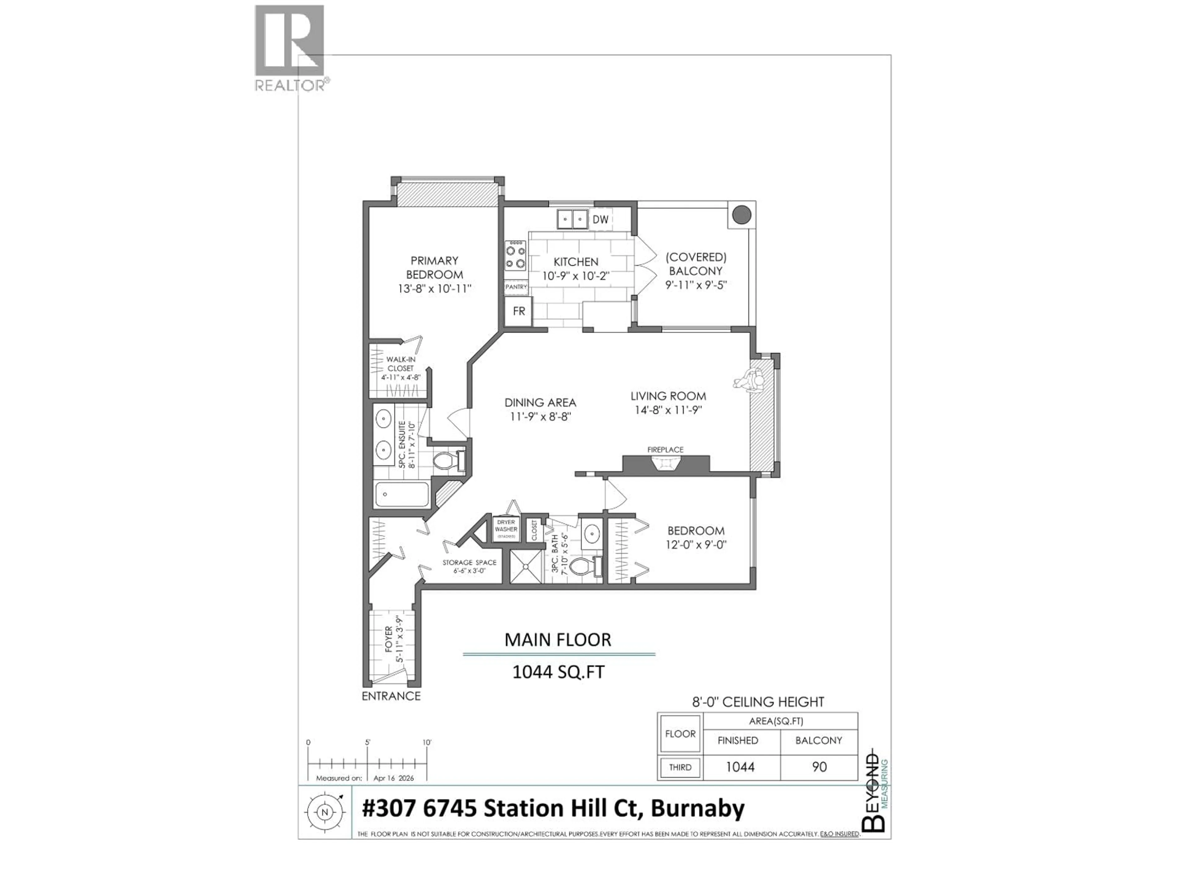 Floor plan for 307 - 6745 STATION HILL COURT, Burnaby British Columbia V3N4Z4