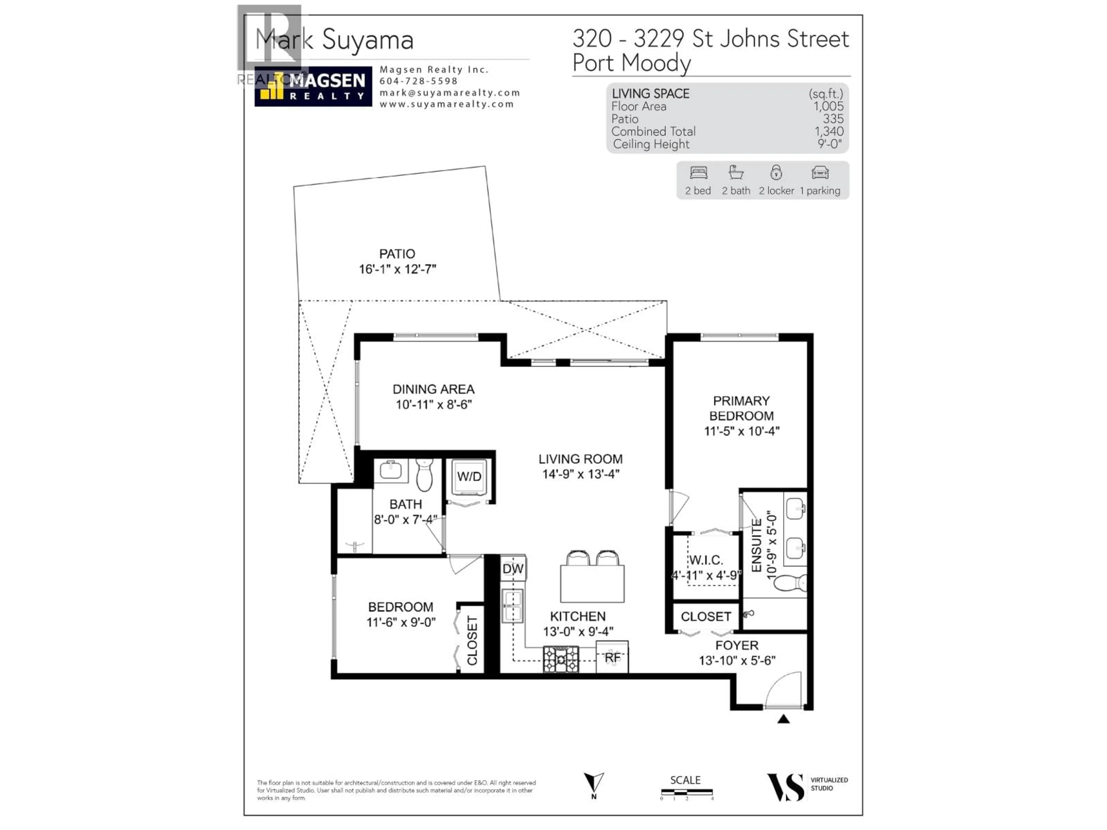 Floor plan for 320 - 3229 ST JOHNS STREET, Port Moody British Columbia V3H0M4