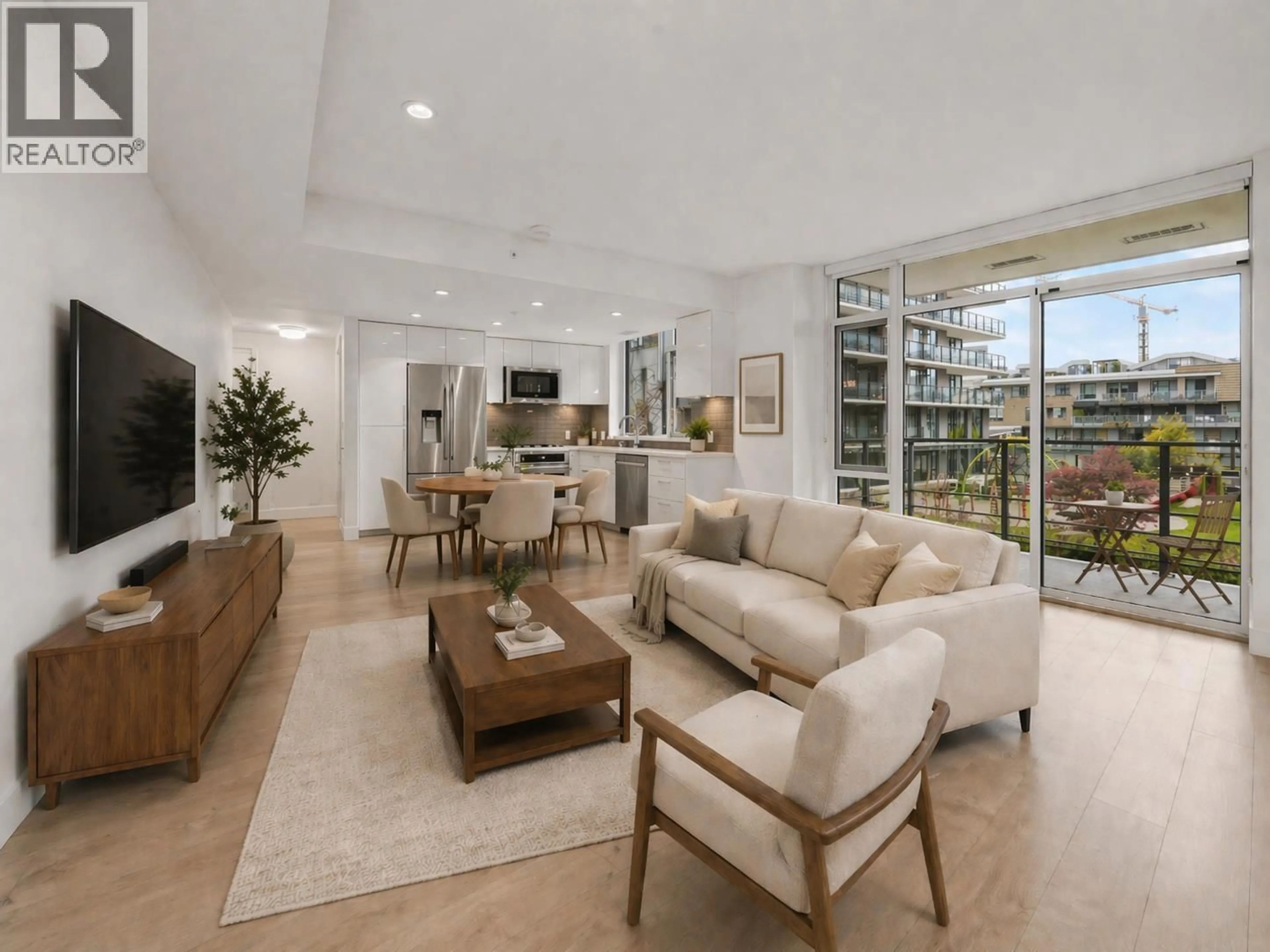 Living room with furniture, unknown for 304 - 3498 MARINE WAY, Vancouver British Columbia V5S0H1