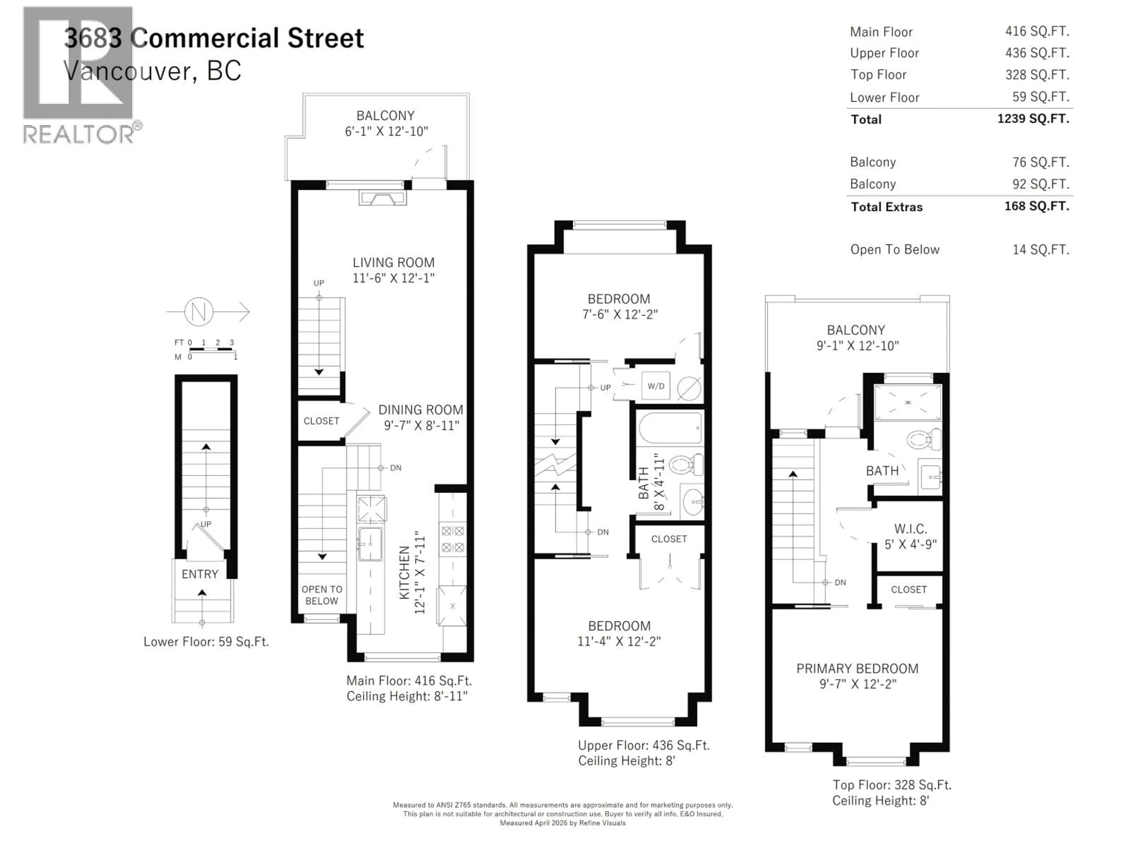 Floor plan for 3683 COMMERCIAL STREET, Vancouver British Columbia V5N4G1