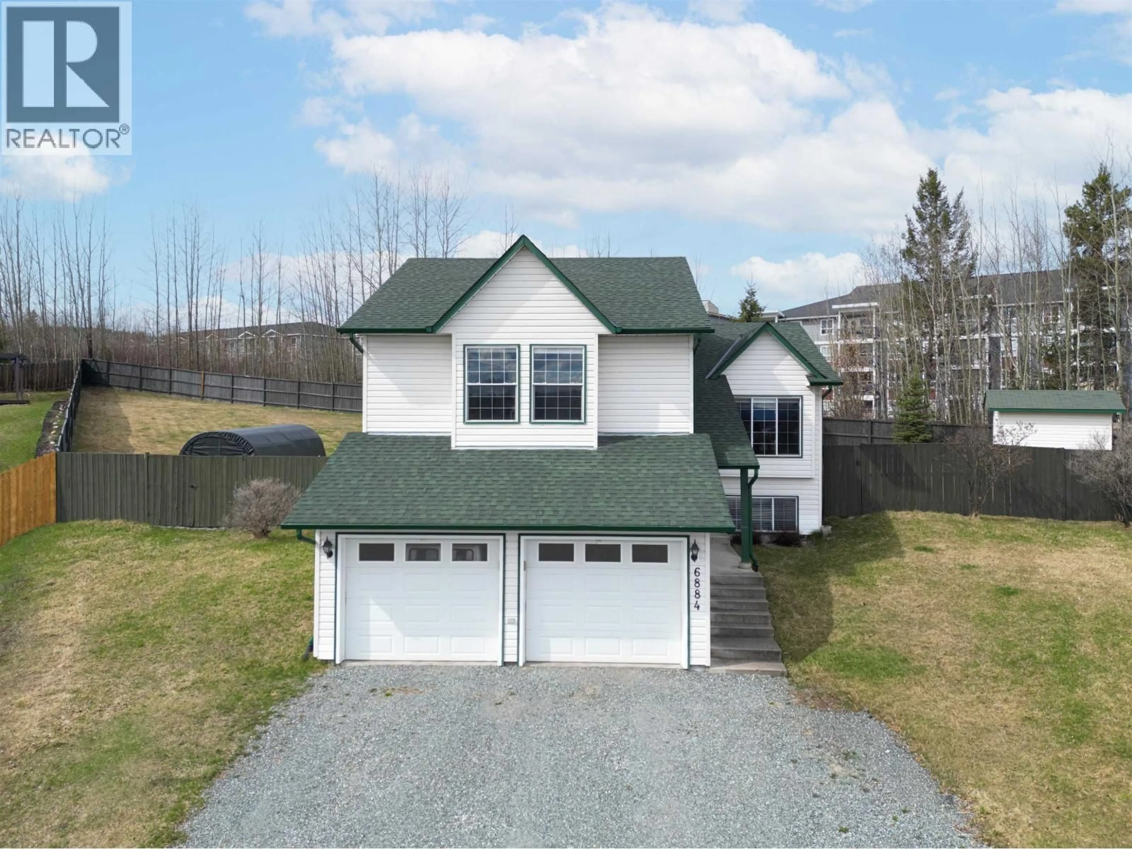 A pic from outside/outdoor area/front of a property/back of a property/a pic from drone, street for 6884 ST FRANCES PLACE, Prince George British Columbia V2N5A4